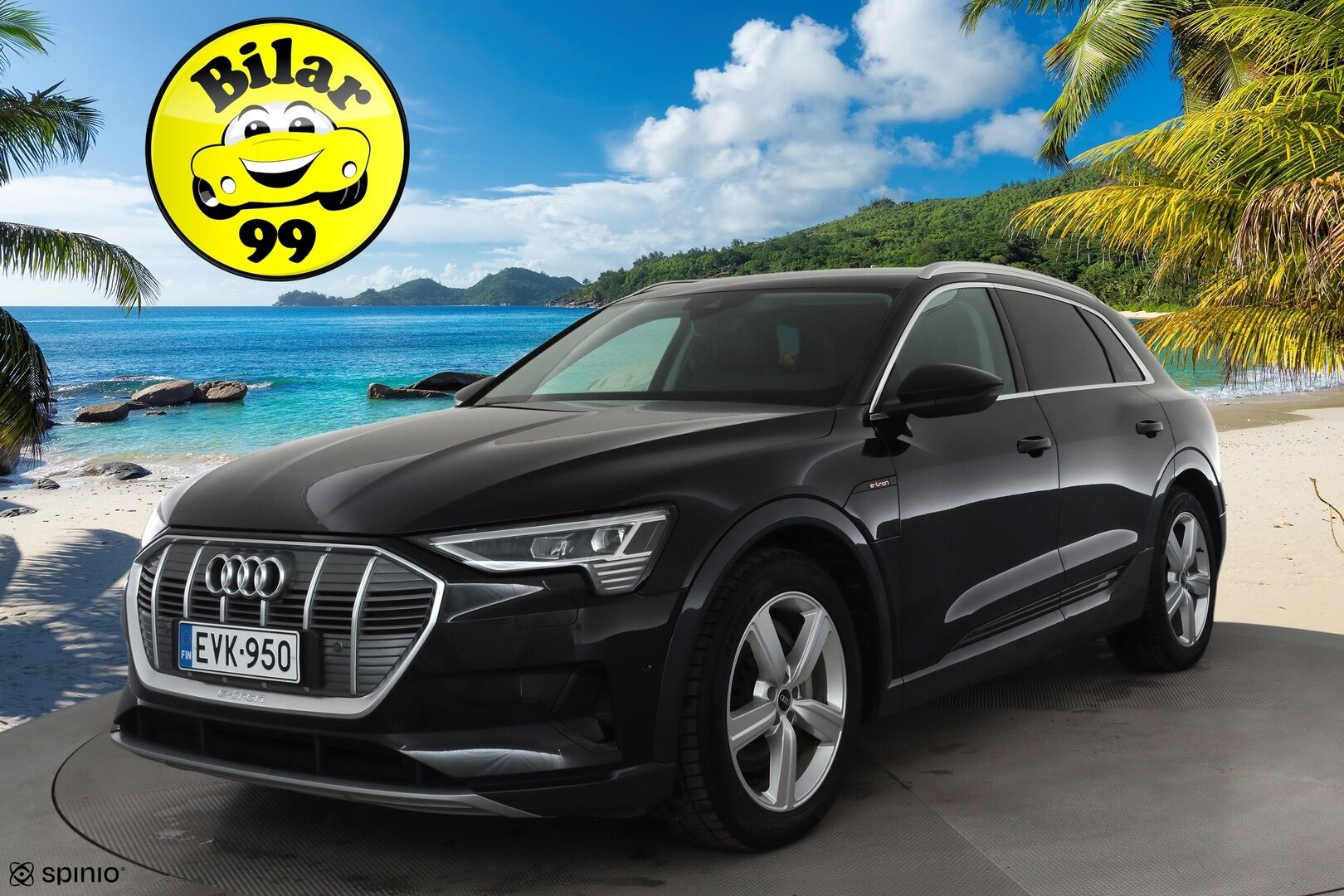 Audi e-tron 2021 Advanced 55 quattro * ACC / P.tutkat / Navi / Ilma-alusta / LED / Koukku / Muistipenkki / Sporttinahat * - Akku kuntotarkastettu SoH 95,8% / Kahdet renkaat vanteineen - HULLUT AVAJAISHULINAT KORKOTARJOUS 3,29 %