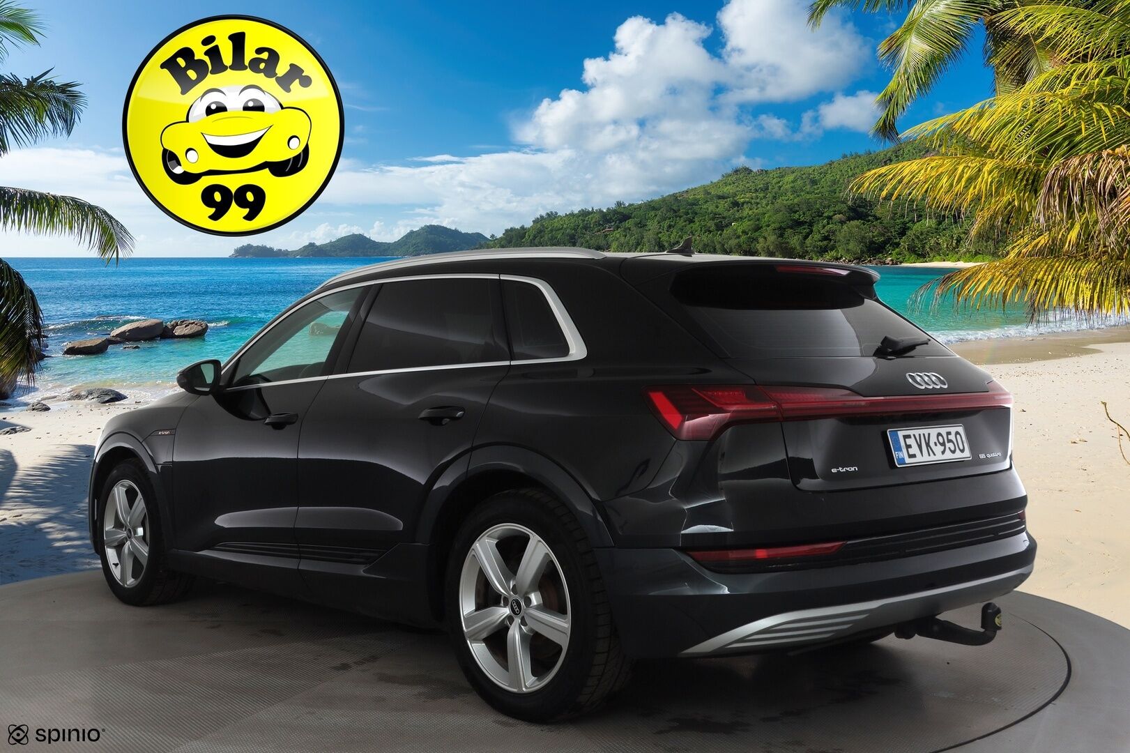 Audi e-tron 2021 Advanced 55 quattro - Akku kuntotarkastettu SoH 95,8% | Kahdet renkaat vanteineen | ACC | P.tutkat | Navi | Ilma-alusta | LED | Koukku | Muistipenkki | Sporttinahat 