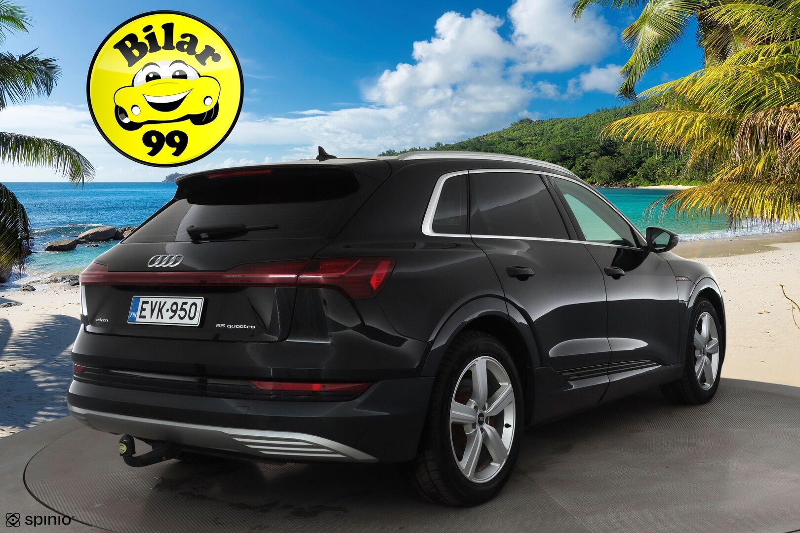 Audi e-tron 2021 Advanced 55 quattro * ACC / P.tutkat / Navi / Ilma-alusta / LED / Koukku / Muistipenkki / Sporttinahat * - Akku kuntotarkastettu SoH 95,8% / Kahdet renkaat vanteineen - HULLUT AVAJAISHULINAT KORKOTARJOUS 3,29 %