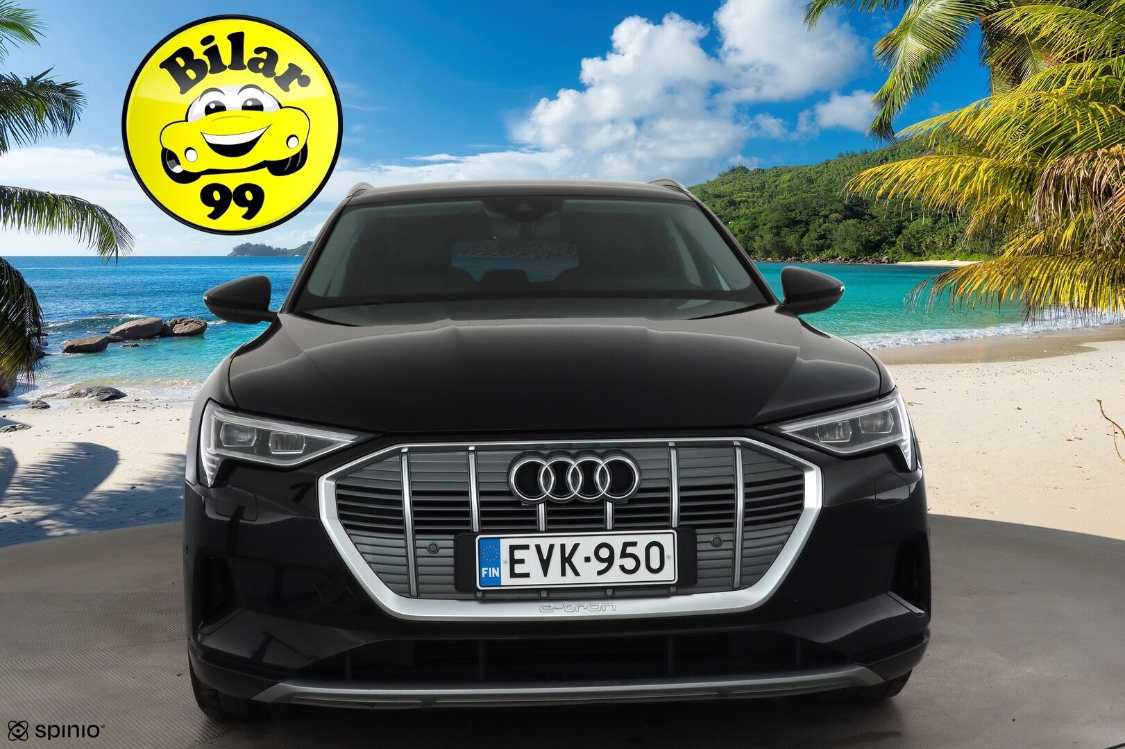 Audi e-tron 2021 Advanced 55 quattro * ACC / P.tutkat / Navi / Ilma-alusta / LED / Koukku / Muistipenkki / Sporttinahat * - Akku kuntotarkastettu SoH 95,8% / Kahdet renkaat vanteineen - HULLUT AVAJAISHULINAT KORKOTARJOUS 3,29 %