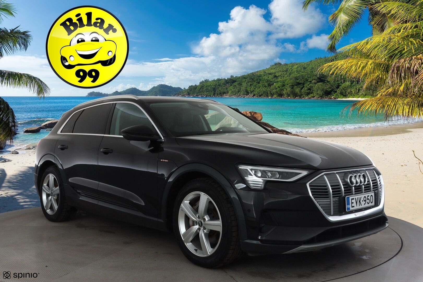 Audi e-tron 2021 Advanced 55 quattro - Akku kuntotarkastettu SoH 95,8% | Kahdet renkaat vanteineen | ACC | P.tutkat | Navi | Ilma-alusta | LED | Koukku | Muistipenkki | Sporttinahat 