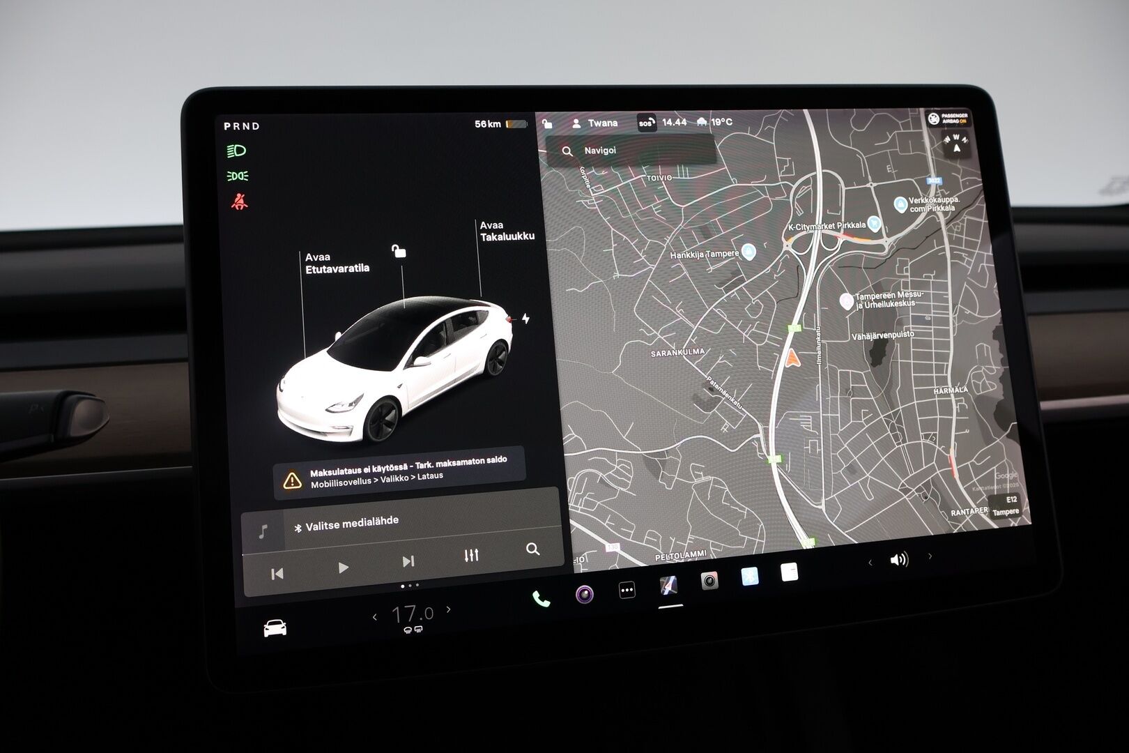 Tesla Model 3 2021 Model 3 Sedan (AA) 4ov - Lämpöpumppu / Adapt.Vakkari / Autopilot / Premium Audio / BLIS / Nahkapenkit / Lasikatto / Juuri saapunut Tampereelle!