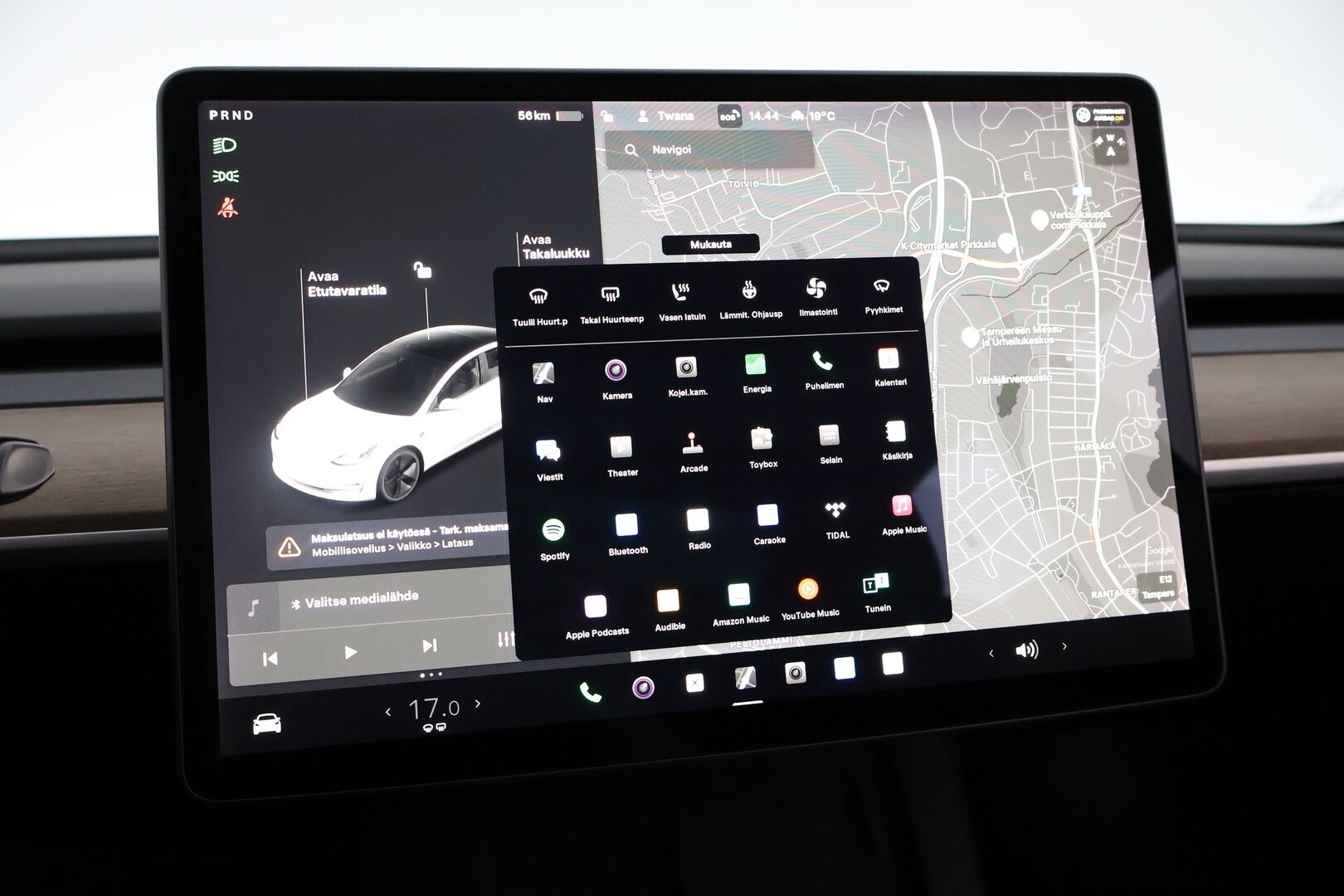 Tesla Model 3 2021 Model 3 Sedan (AA) 4ov - Lämpöpumppu / Adapt.Vakkari / Autopilot / Premium Audio / BLIS / Nahkapenkit / Lasikatto / Juuri saapunut Tampereelle!