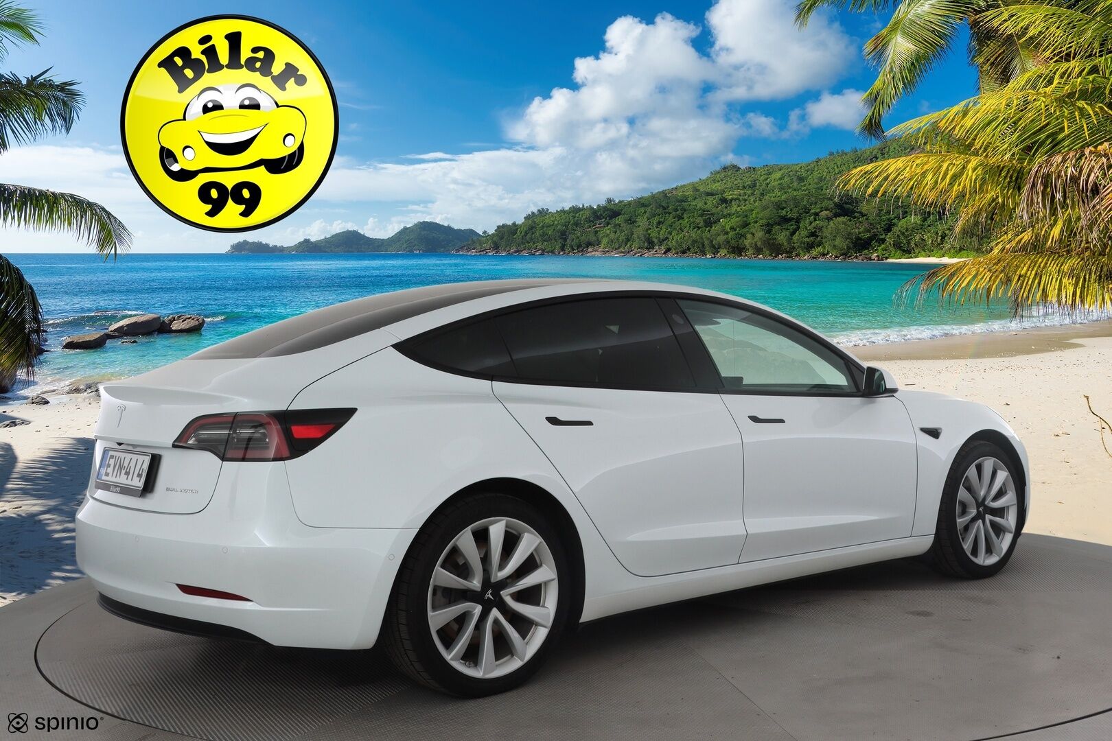 Tesla Model 3 2022 Long Range * Koukku / ILP / ACC / Matrix-LED / P.kamera / Muistipenkki / Premium Audio / Navi / Kaistavahti / Keyless * - Akku kuntotarkastettu / 2x Latauskaapelit / Kahdet renkaat