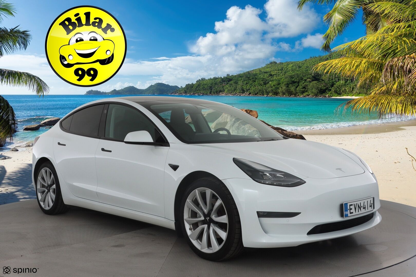 Tesla Model 3 2022 Long Range * Koukku / ILP / ACC / Matrix-LED / P.kamera / Muistipenkki / Premium Audio / Navi / Kaistavahti / Keyless * - Akku kuntotarkastettu / 2x Latauskaapelit / Kahdet renkaat