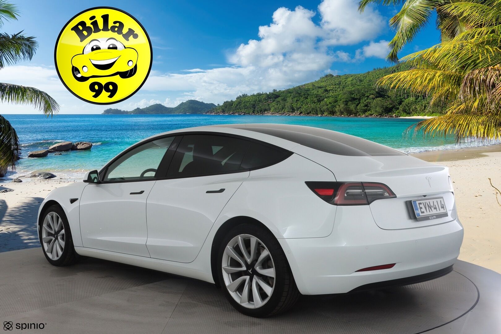 Tesla Model 3 2022 Long Range * Koukku / ILP / ACC / Matrix-LED / P.kamera / Muistipenkki / Premium Audio / Navi / Kaistavahti / Keyless * - Akku kuntotarkastettu / 2x Latauskaapelit / Kahdet renkaat