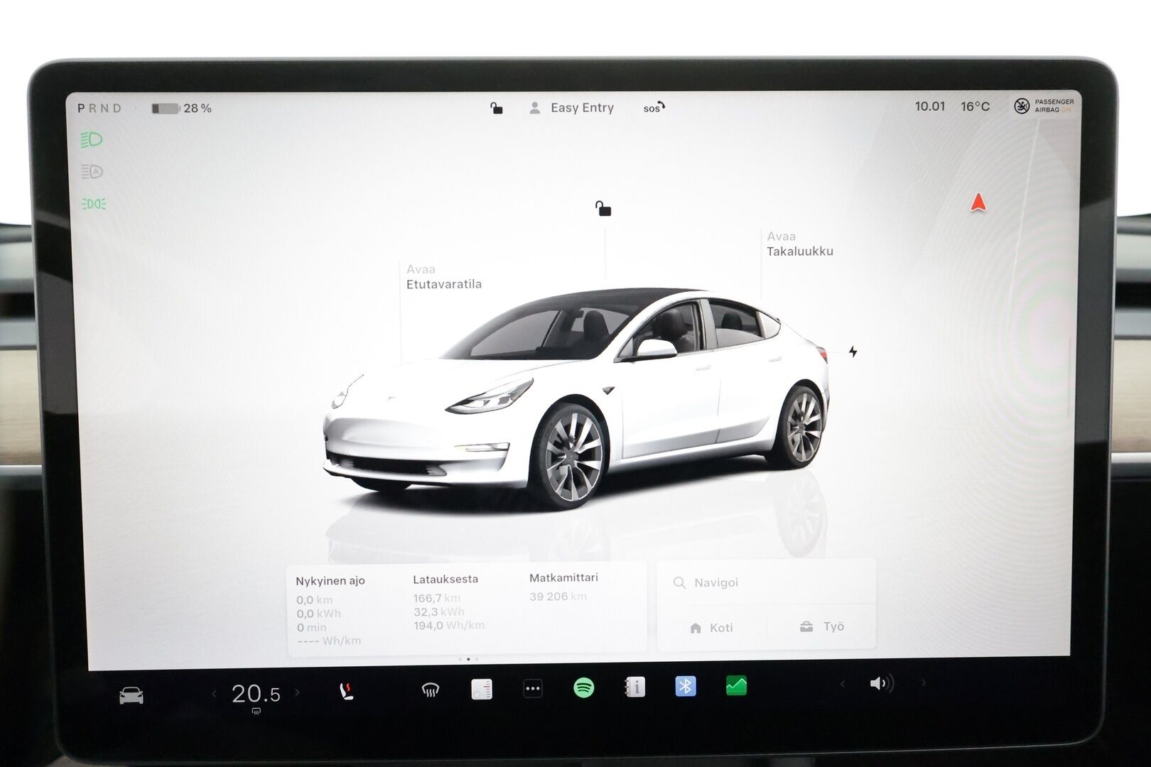 Tesla Model 3 2022 Long Range * Koukku / ILP / ACC / Matrix-LED / P.kamera / Muistipenkki / Premium Audio / Navi / Kaistavahti / Keyless * - Akku kuntotarkastettu / 2x Latauskaapelit / Kahdet renkaat