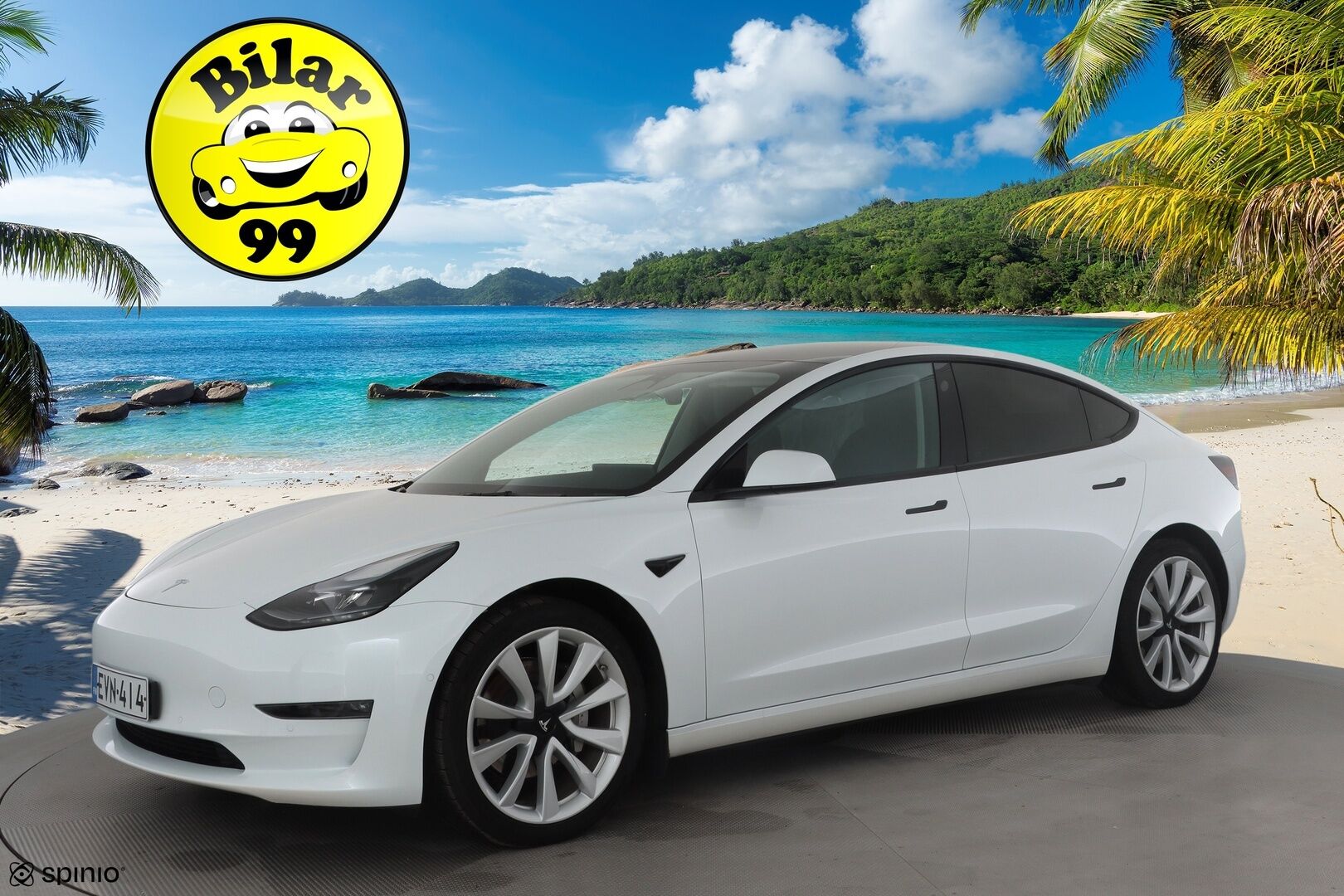 Tesla Model 3 2022 Long Range * Koukku / ILP / ACC / Matrix-LED / P.kamera / Muistipenkki / Premium Audio / Navi / Kaistavahti / Keyless * - Akku kuntotarkastettu / 2x Latauskaapelit / Kahdet renkaat