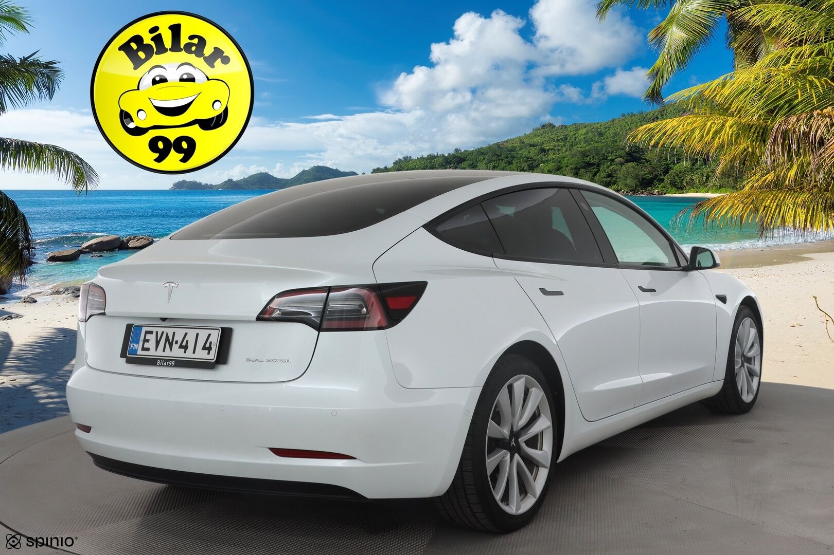 Tesla Model 3 2022 Long Range * Koukku / ILP / ACC / Matrix-LED / P.kamera / Muistipenkki / Premium Audio / Navi / Kaistavahti / Keyless * - Akku kuntotarkastettu / 2x Latauskaapelit / Kahdet renkaat