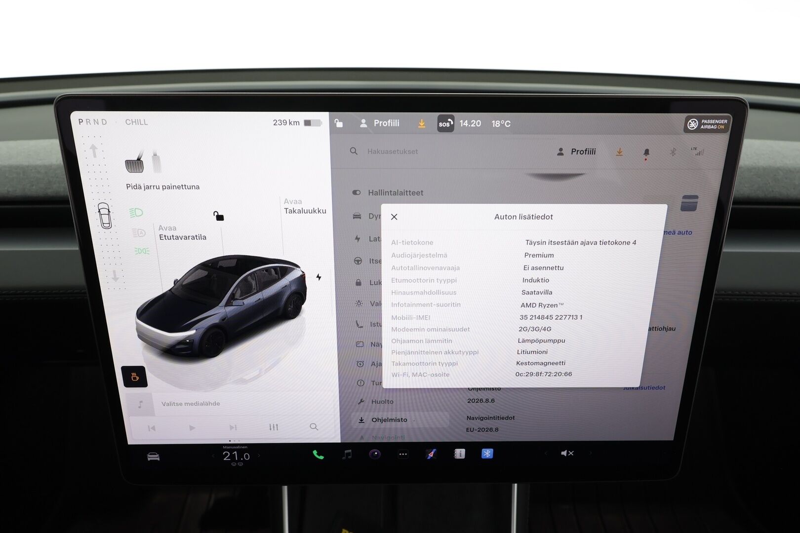 Tesla Model Y 2025 Long Range - | Juniper | Koukku | ACC | ILP | Matrix | Ilm. sähkönahat | Muistipenkki | Takanäyttö | Lasikatto | Ambient light | 1-om suomiauto | 2x renkaat aluin |