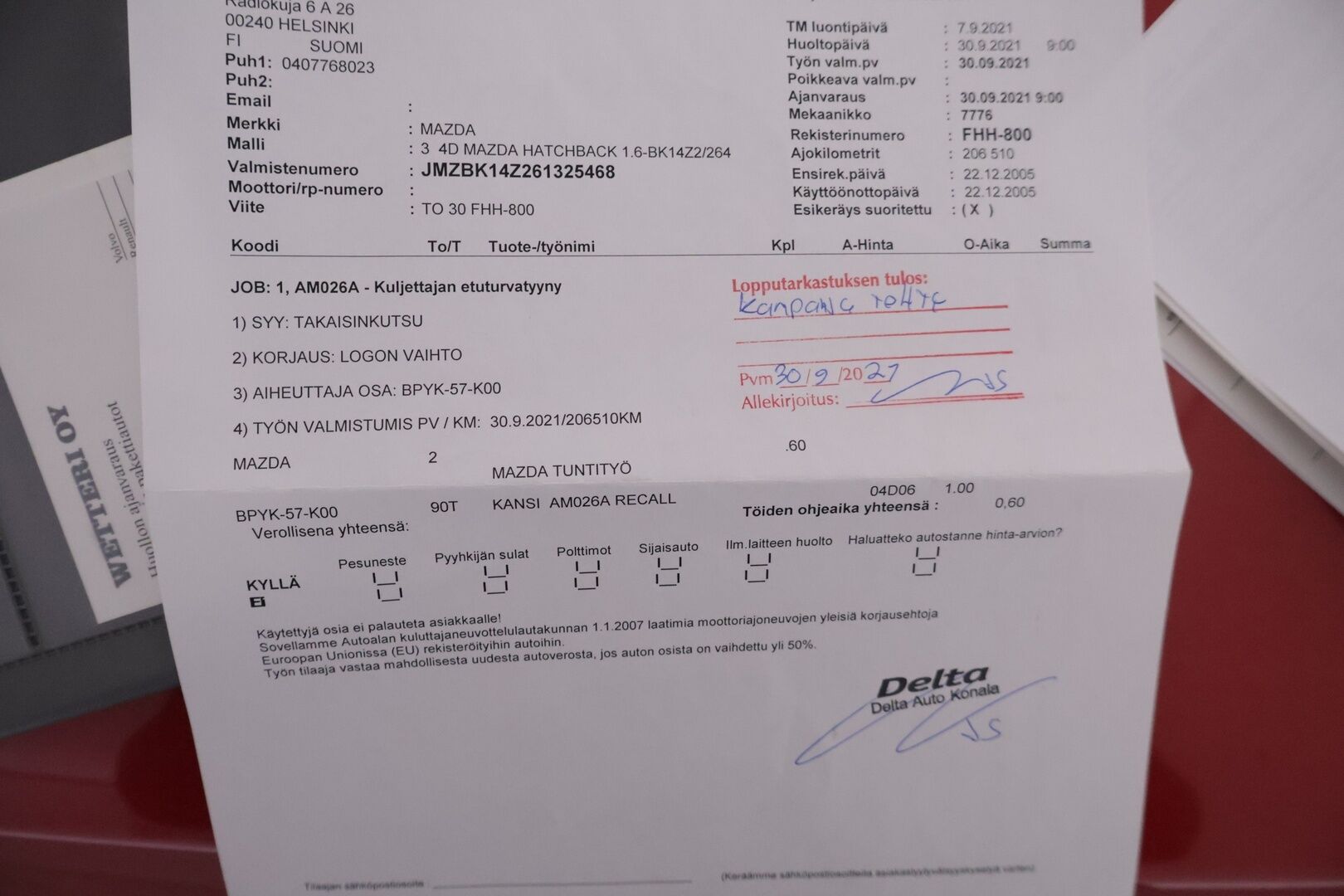 Mazda 3 2005 1,6 Classic 5d * YritysOutlet - Myydään vain yrityksille * - ** Aut. Ilmastointi / Koukku / Kahdet renkaat **