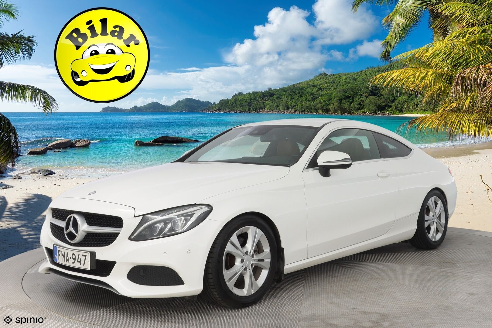 Mercedes-Benz C 2016 220 d Coupé A - ILS | Ruskea nahkasisusta | Sporttipenkit | Osittain sähkösäätöiset istuimet | Lämmitin | Vakionopeudensäädin | Parkkitutkat | 2x Mercedeksen vanteet
