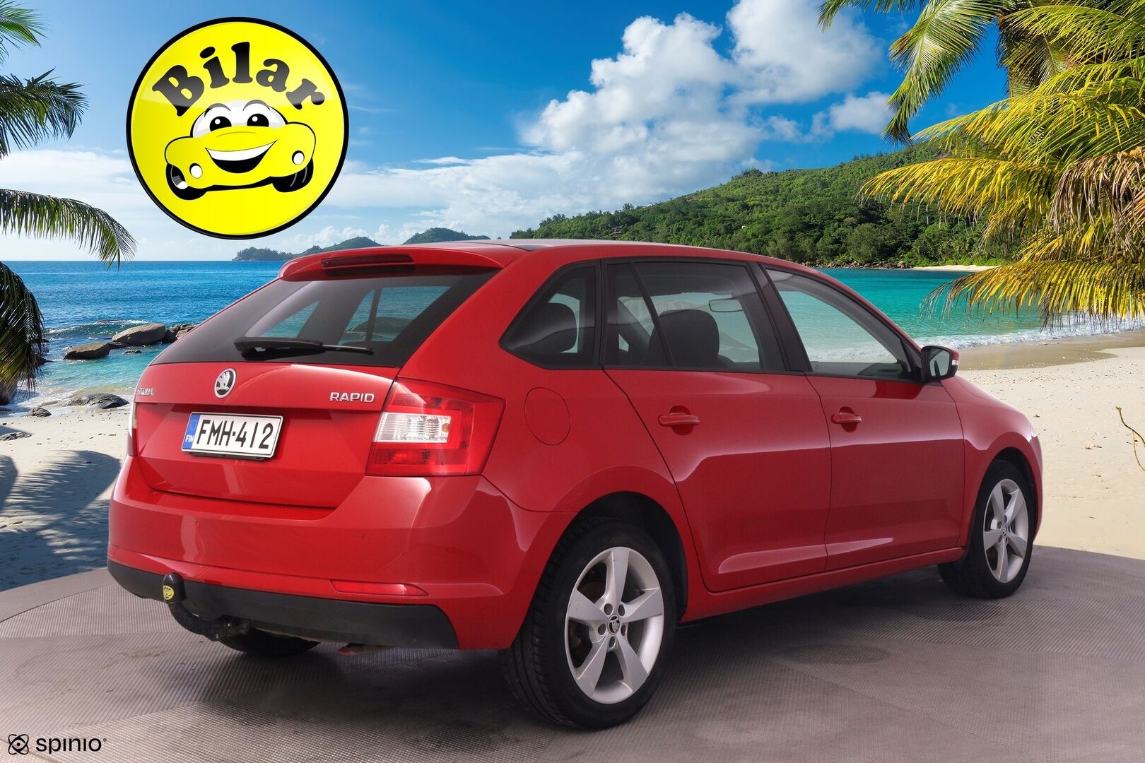 Skoda Rapid 2017 Spaceback 1,2 TSI 90 Style DSG Autom. - | Panorama | Keyless Go | Vetokoukku | Xenon | Vakkari | Lohko+sis.p | Front assist | Apple&Android auto |  P.tutkat |