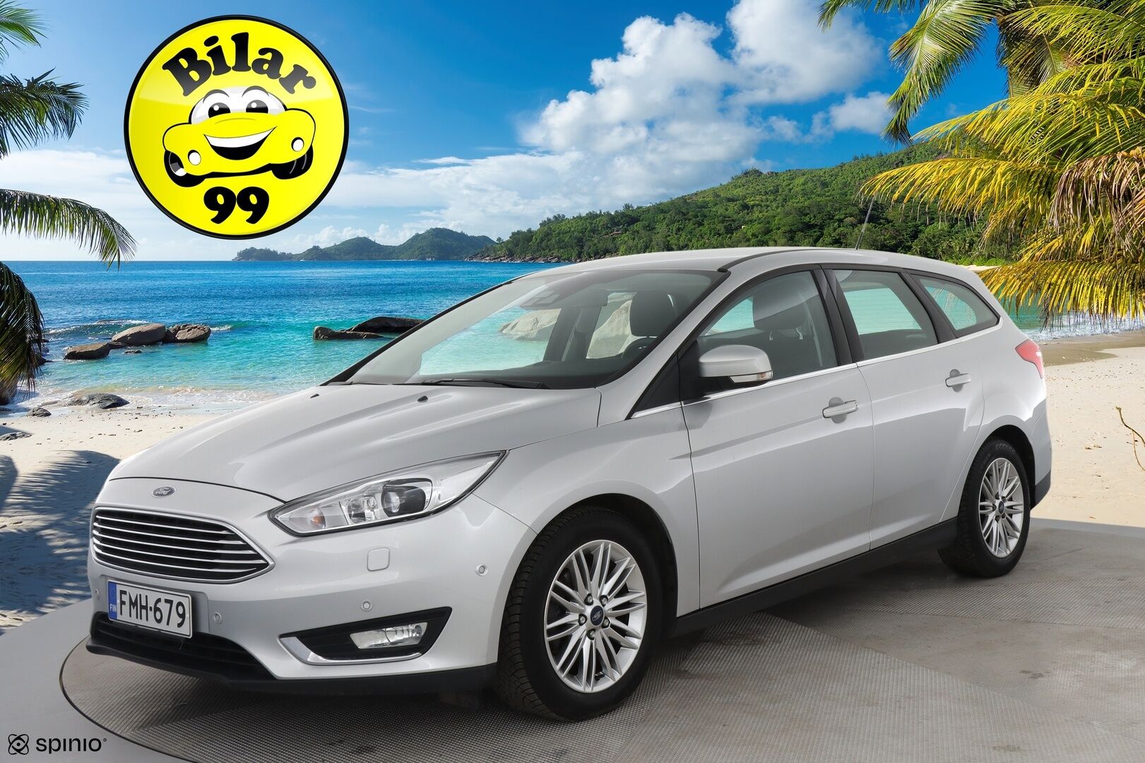 Ford Focus 2016 1,0 EcoBoost 125 hv Start/Stop A6 Titanium Wagon / Tutkat / Vakkari / BLIS / Bluetooth - 2x vanteet / Erittäin hyväkuntoiset renkaat / Suomi-auto