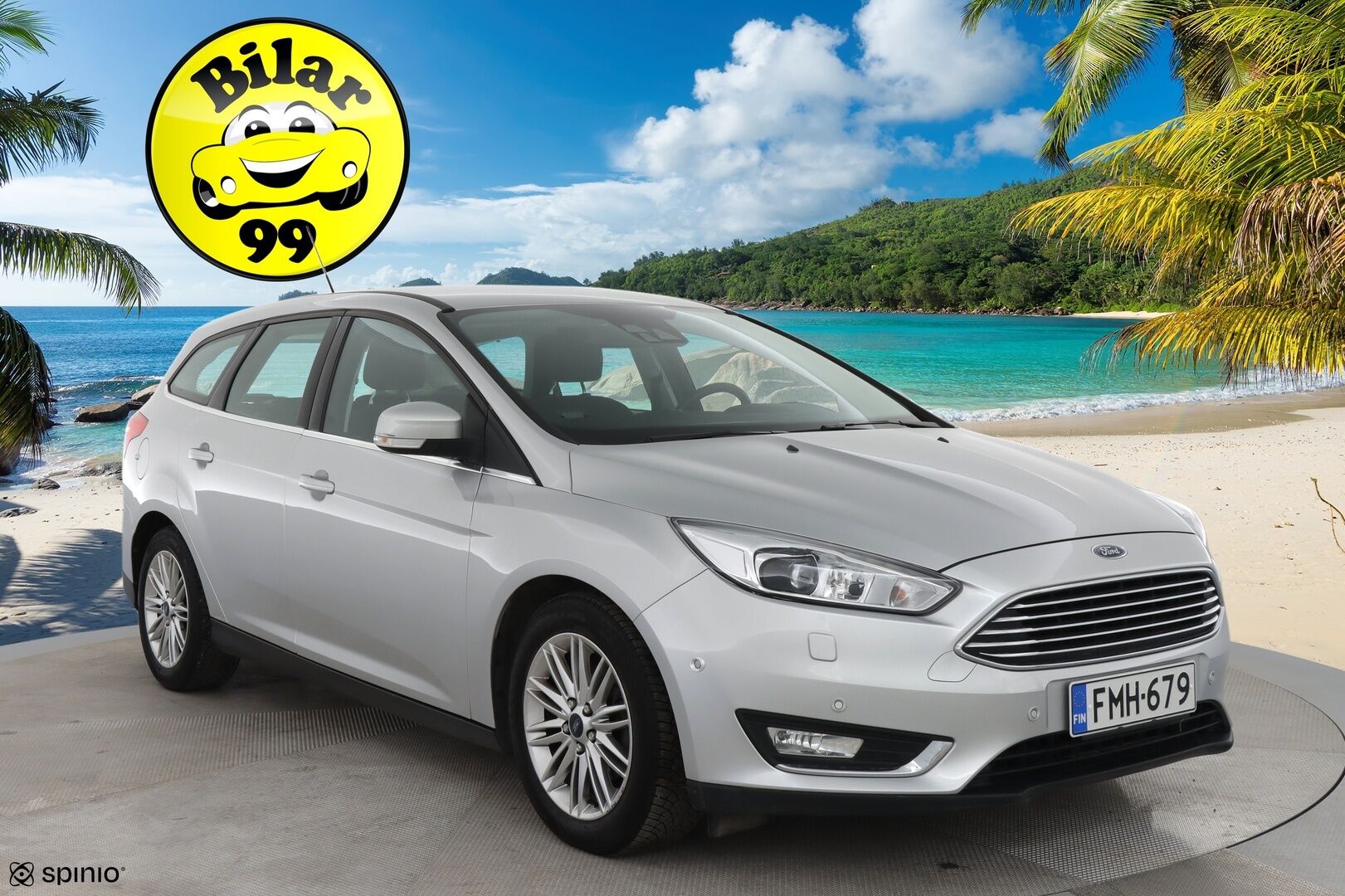 Ford Focus 2016 1,0 EcoBoost 125 hv Start/Stop A6 Titanium Wagon / Tutkat / Vakkari / BLIS / Bluetooth - 2x vanteet / Erittäin hyväkuntoiset renkaat / Suomi-auto