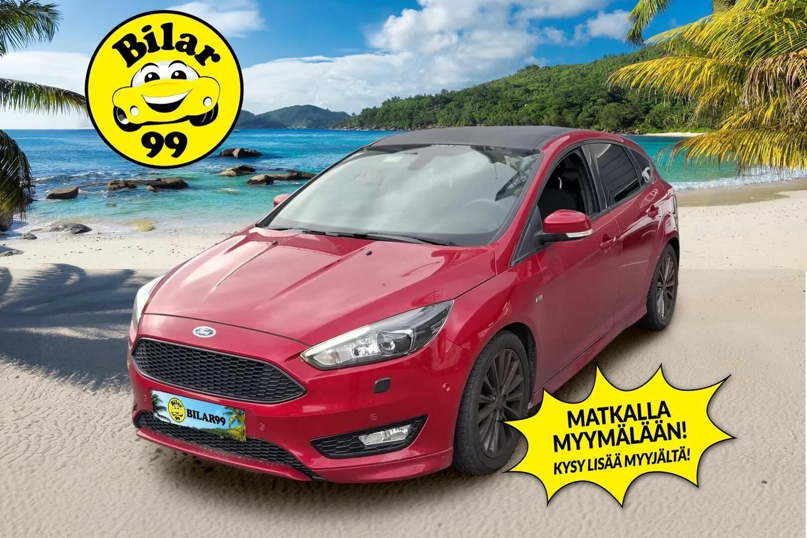 Ford Focus 2017 1,0 EcoBoost 125 hv Start/Stop A6 ST-Line 5-ovinen - | Adapt.xenon | Vakkari | Lohko | Tutkat | Navi | Lämmitettävä tuulilasi | Suomi-auto |