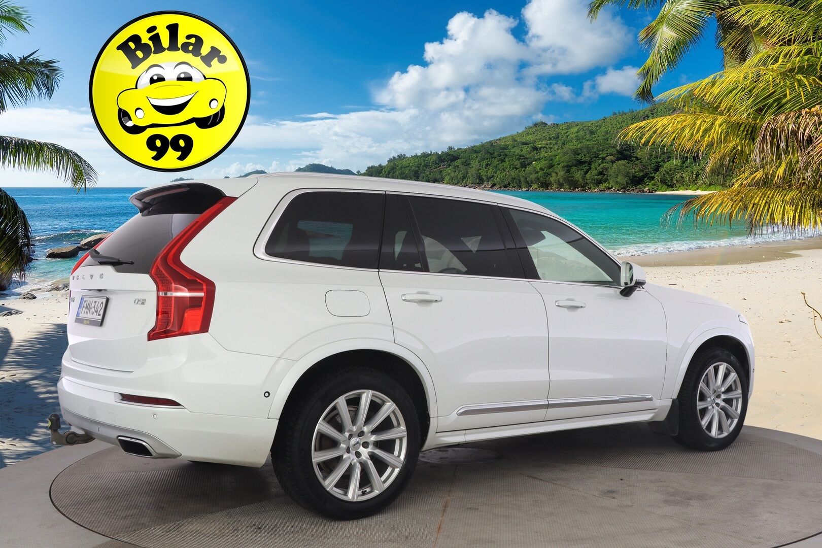 Volvo XC90 2017 D5 AWD Inscription aut 7-paikkainen */ HUD / Panorama / 360-kamera / Adapt vakkari / Webasto / Koukku / Nahkapenkit / 2x renkaat /* - 3,99 % KORKOTARJOUS TÄHÄN AUTOON 14.9. ASTI! - */ Merkkihuollettu Suomi-auto / Särmä yksilö / 2x renkaat /*