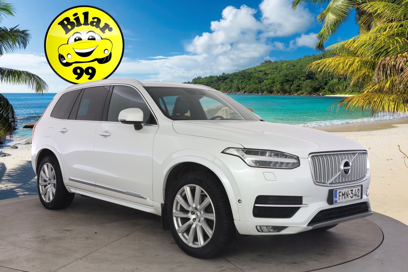 Volvo XC90 2017 D5 AWD Inscription aut 7-paikkainen */ HUD / Panorama / 360-kamera / Adapt vakkari / Webasto / Koukku / Nahkapenkit / 2x renkaat /* - 3,99 % KORKOTARJOUS TÄHÄN AUTOON 14.9. ASTI! - */ Merkkihuollettu Suomi-auto / Särmä yksilö / 2x renkaat /*