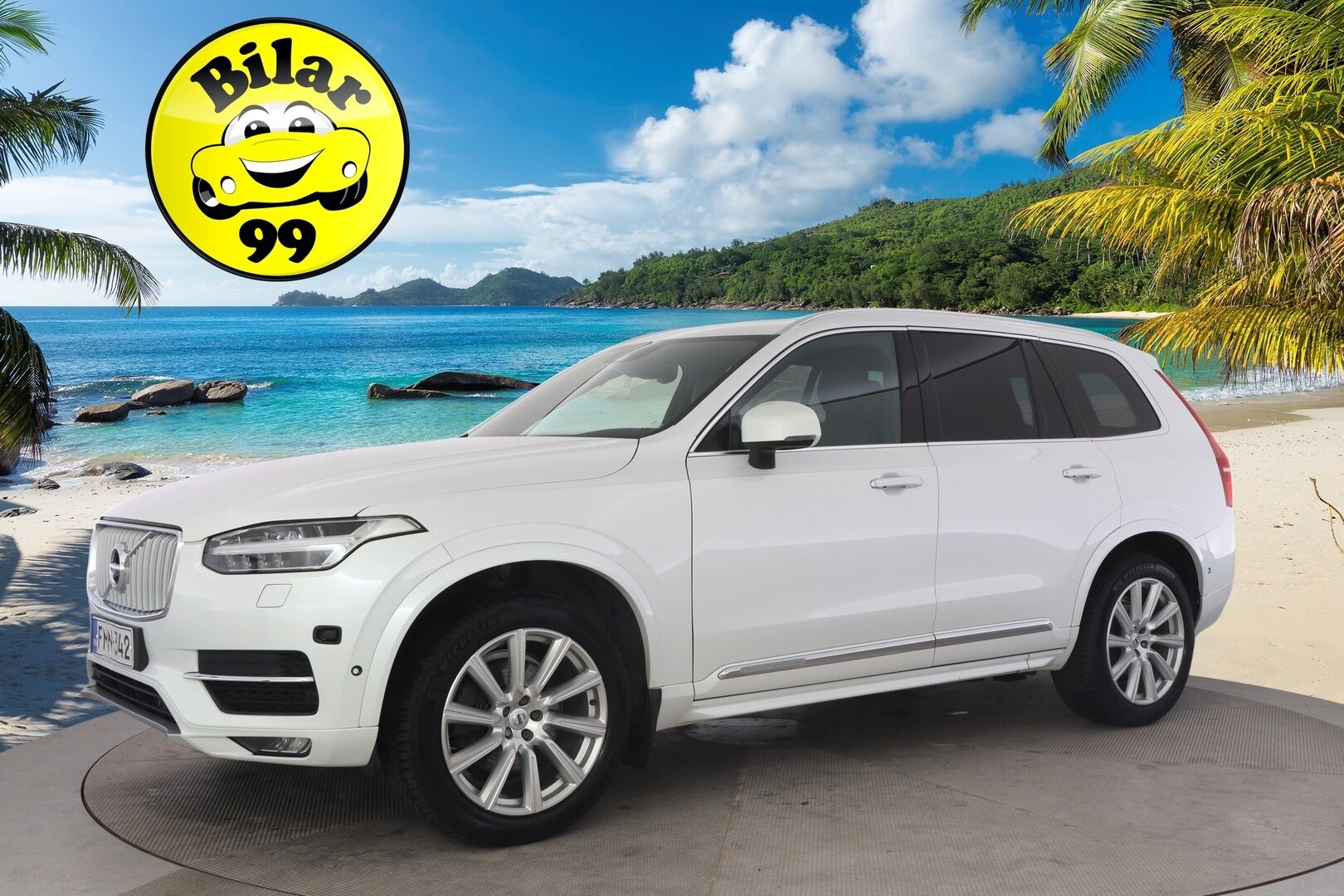 Volvo XC90 2017 D5 AWD Inscription aut 7-paikkainen */ HUD / Panorama / 360-kamera / Adapt vakkari / Webasto / Koukku / Nahkapenkit / 2x renkaat /* - 3,99 % KORKOTARJOUS TÄHÄN AUTOON 14.9. ASTI! - */ Merkkihuollettu Suomi-auto / Särmä yksilö / 2x renkaat /*