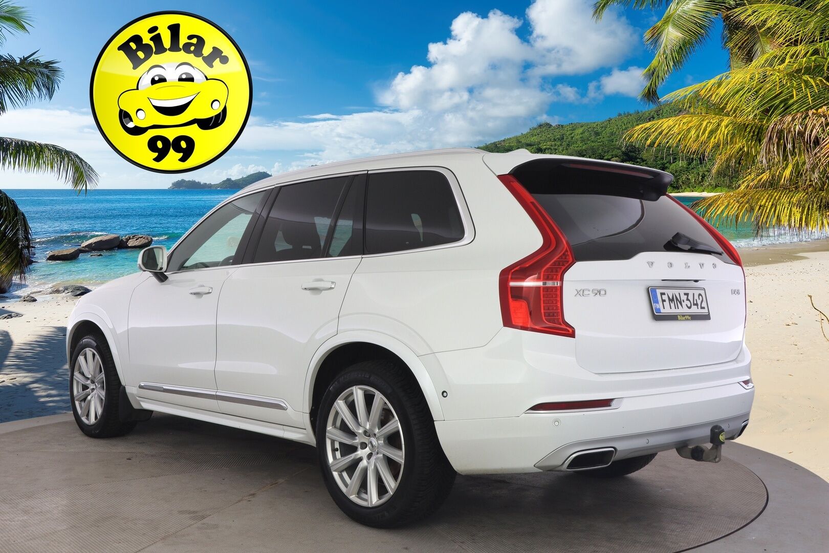 Volvo XC90 2017 D5 AWD Inscription aut 7-paikkainen */ HUD / Panorama / 360-kamera / Adapt vakkari / Webasto / Koukku / Nahkapenkit / 2x renkaat /* - 3,99 % KORKOTARJOUS TÄHÄN AUTOON 14.9. ASTI! - */ Merkkihuollettu Suomi-auto / Särmä yksilö / 2x renkaat /*