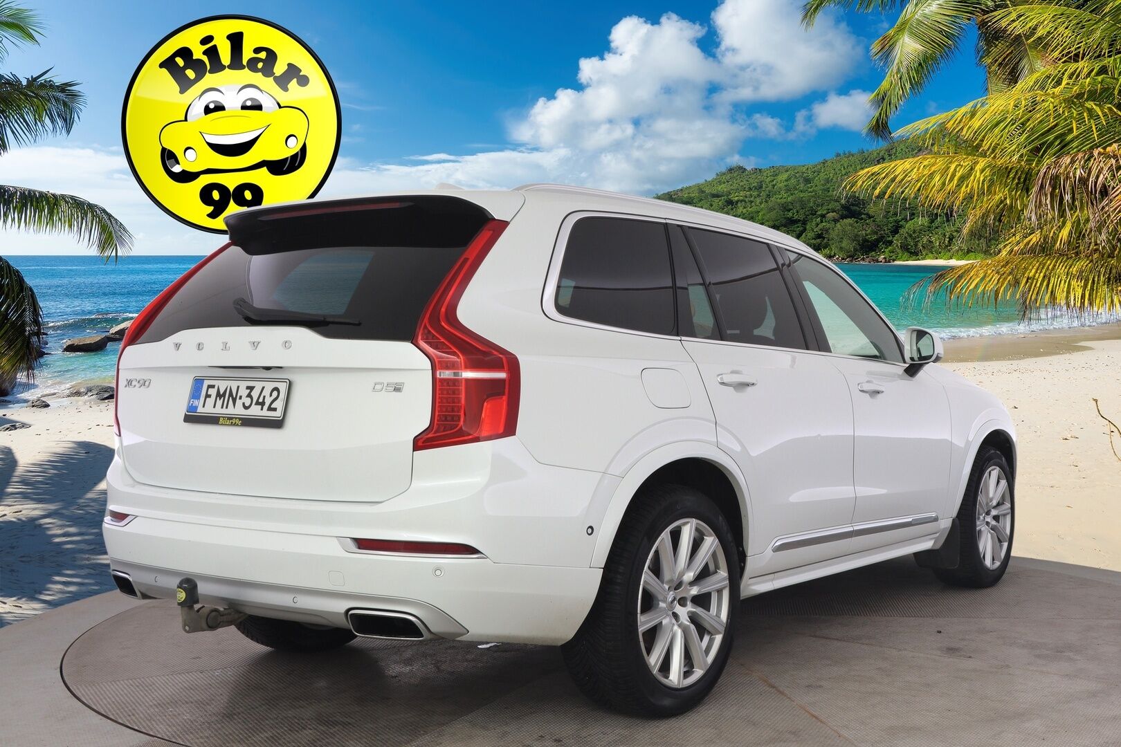 Volvo XC90 2017 D5 AWD Inscription aut 7-paikkainen */ HUD / Panorama / 360-kamera / Adapt vakkari / Webasto / Koukku / Nahkapenkit / 2x renkaat /* - 3,99 % KORKOTARJOUS TÄHÄN AUTOON 14.9. ASTI! - */ Merkkihuollettu Suomi-auto / Särmä yksilö / 2x renkaat /*