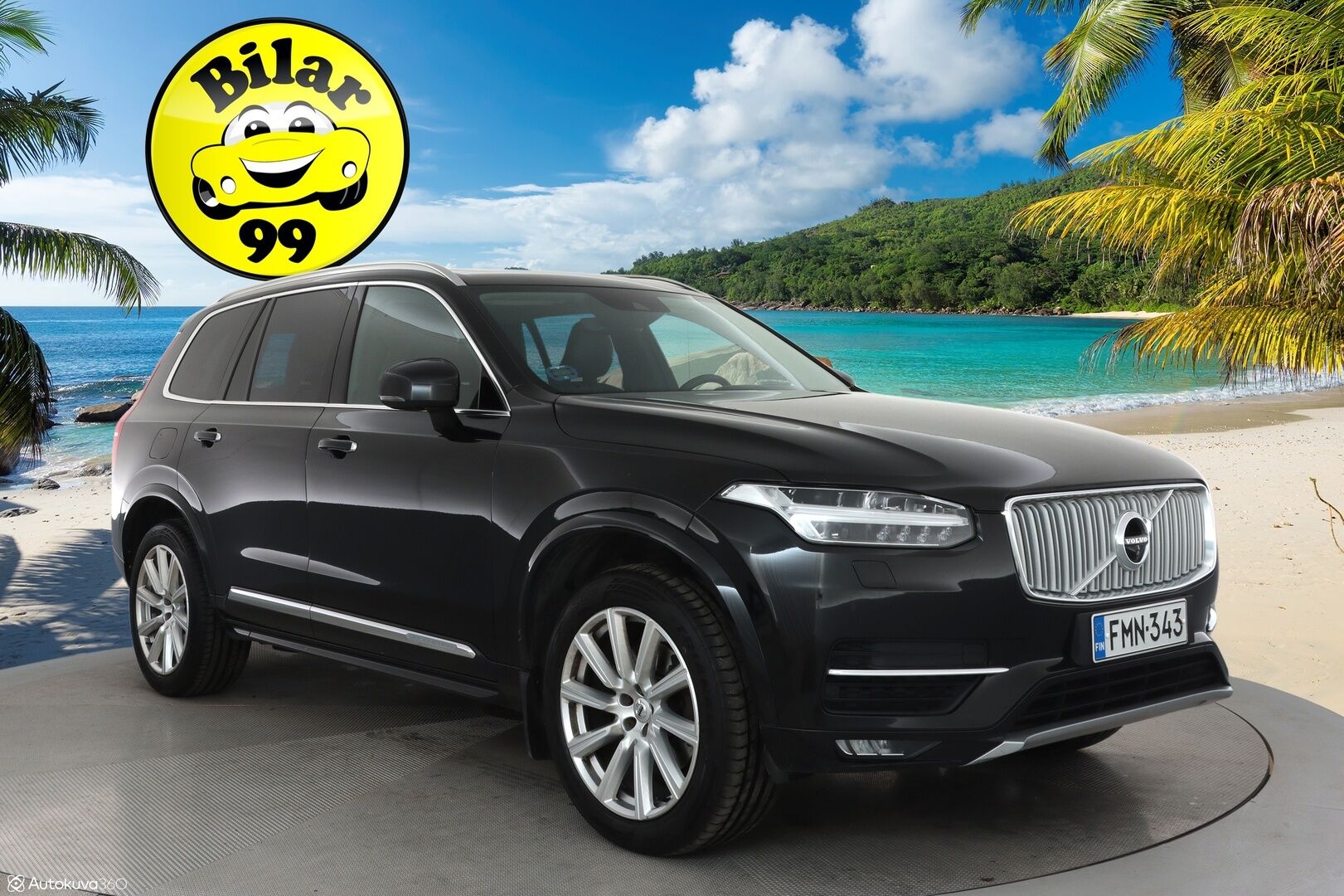 Volvo XC90 2017 D5 AWD Inscription aut **Panorama / HUD / Ilma-alusta / Webasto / Koukku / Adapt.Vakkari / Sporttinahat Muistilla** - 3,99 % KORKOTARJOUS TÄHÄN AUTOON - Suomi-auto / Kahdet renkaat