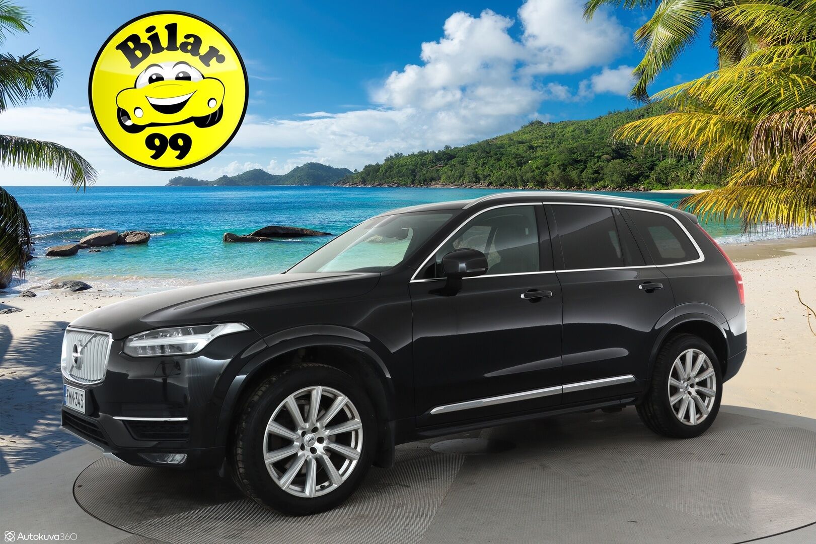 Volvo XC90 2017 D5 AWD Inscription aut **Panorama / HUD / Ilma-alusta / Webasto / Koukku / Adapt.Vakkari / Sporttinahat Muistilla** - 3,99 % KORKOTARJOUS TÄHÄN AUTOON - Suomi-auto / Kahdet renkaat