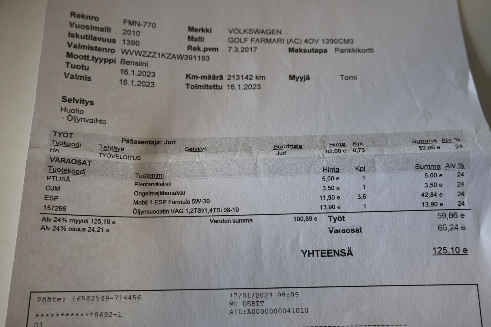 Volkswagen Golf 2010 GOLF 1.4 TSI | Huutokaupat.com | Lähes vuosi leimaa | Kahdet fiksut renkaat - TÄYSIN TOIMIVA JA SIISTI. 