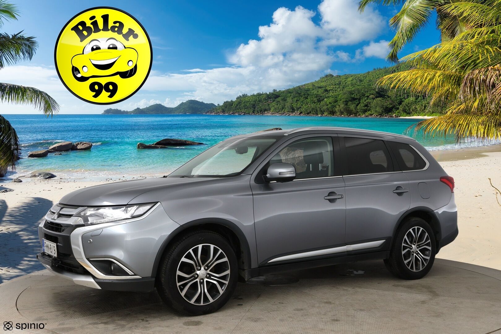 Mitsubishi Outlander 2017 2,2 DI-D Instyle NAVI AT 4WD 7P / Adapt. vak / Vetokoukku / Nahat / Rockford / Keyless - 7-Paikkainen / LED-Lisävalo / Suomi-Auto