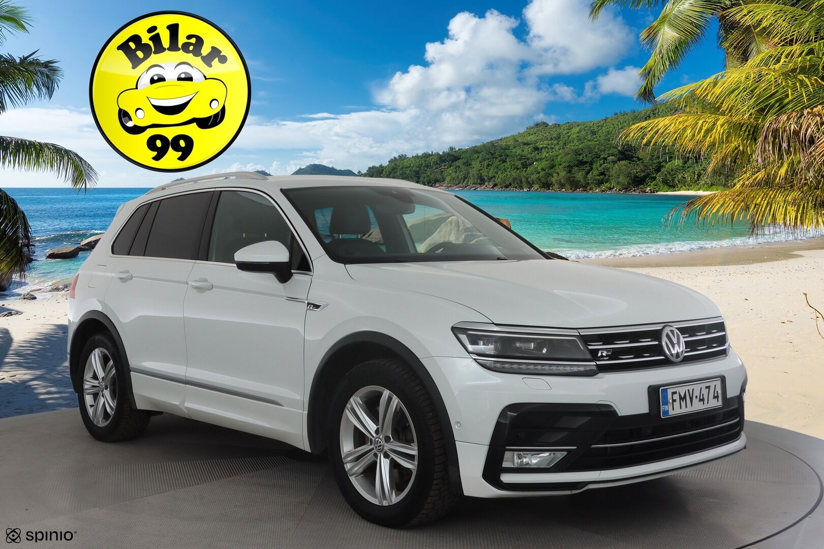 Volkswagen Tiguan 2017 R-line Highline 2,0 TDI SCR (240 hv) 4MOTION DSG * ACC / P.kamera / Webasto / Adapt.LED / Dynaudio / Navi * - Muistipenkki / Koukku / Suomi-auto / Kahdet renkaat aluvanteilla 