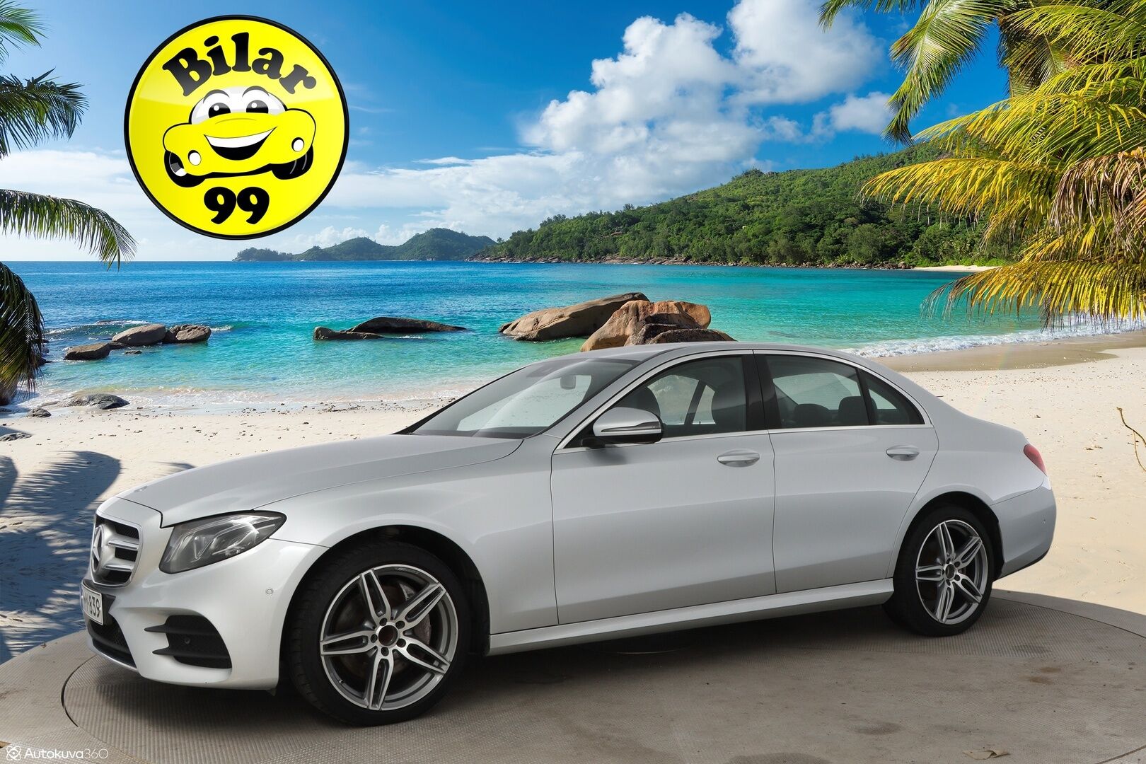 Mercedes-Benz E 2017 220 d A AMG - Widescreen / Peruutuskamera / Multibeam LED / Kattoluukku / Puolinahkasisusta / Navi / Apple&Android / Kahdet hyvät renkaat aluvantein!