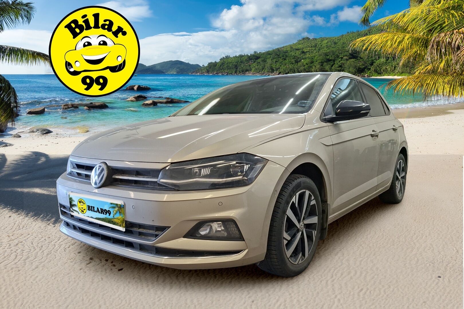 Volkswagen Polo 2018 Highline 1,0 TSI 70 kW (95 hv) DSG-automaatti / ACC / P.kamera / Navi / KeyLessGo / Tutkat / BLIS / Bluetooth - Suomi-auto / 2-omisteinen / Lohkolämmitin + sisäpuhallin - HULLUT AVAJAISHULINAT KORKOTARJOUS 3,29 %