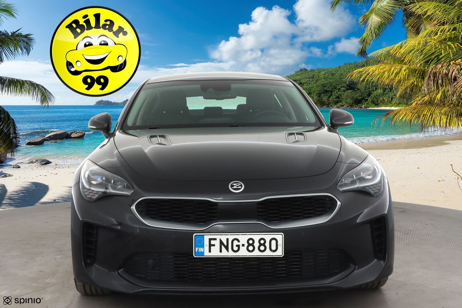 Kia Stinger 2018 2,0 T-GDI RWD Business Premium A/T * ACC / HUD / H&K / Ilmastoidut nahat / LED / Koukku / Lohko / P.kamera / Keyless * - Suomi-auto / Kahdet renkaat aluvanteilla