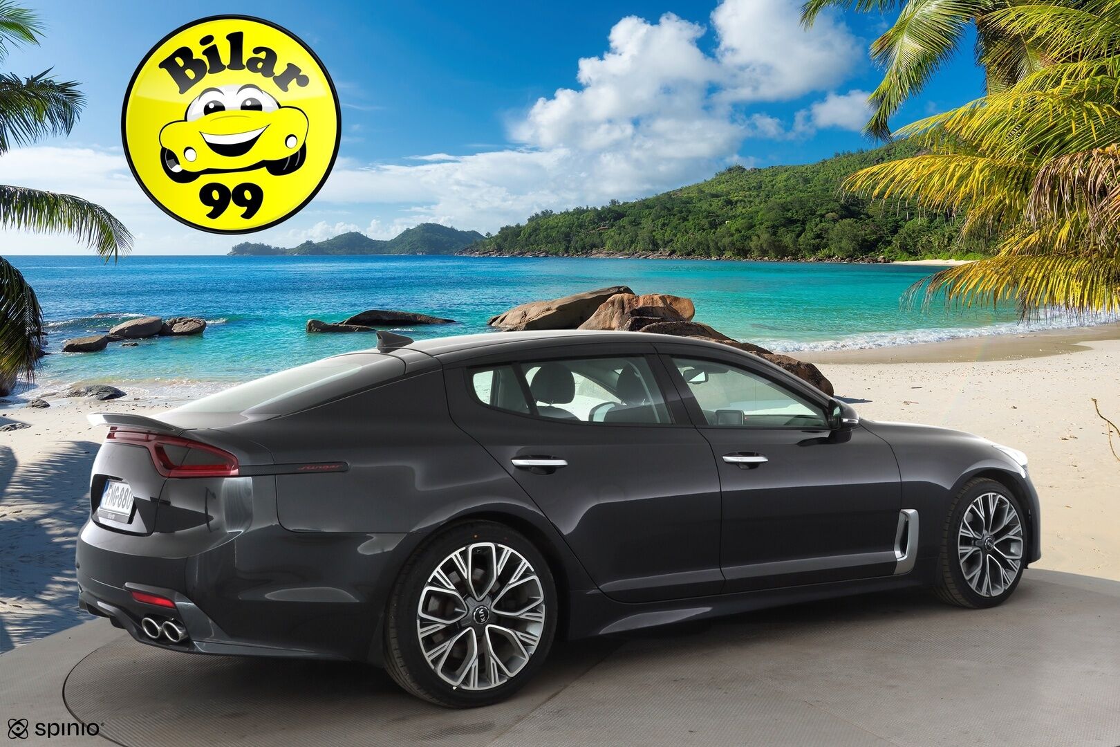 Kia Stinger 2018 2,0 T-GDI RWD Business Premium A/T * ACC / HUD / H&K / Ilmastoidut nahat / LED / Koukku / Lohko / P.kamera / Keyless * - Suomi-auto / Kahdet renkaat aluvanteilla