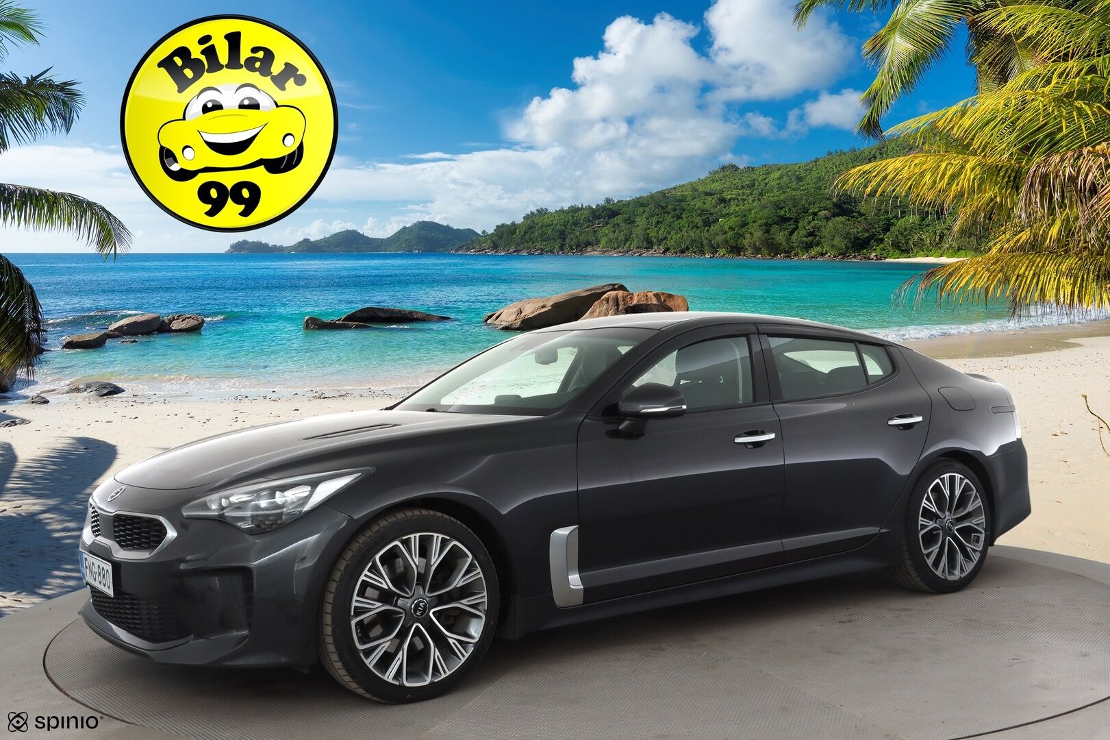 Kia Stinger 2018 2,0 T-GDI RWD Business Premium A/T * ACC / HUD / H&K / Ilmastoidut nahat / LED / Koukku / Lohko / P.kamera / Keyless * - Suomi-auto / Kahdet renkaat aluvanteilla