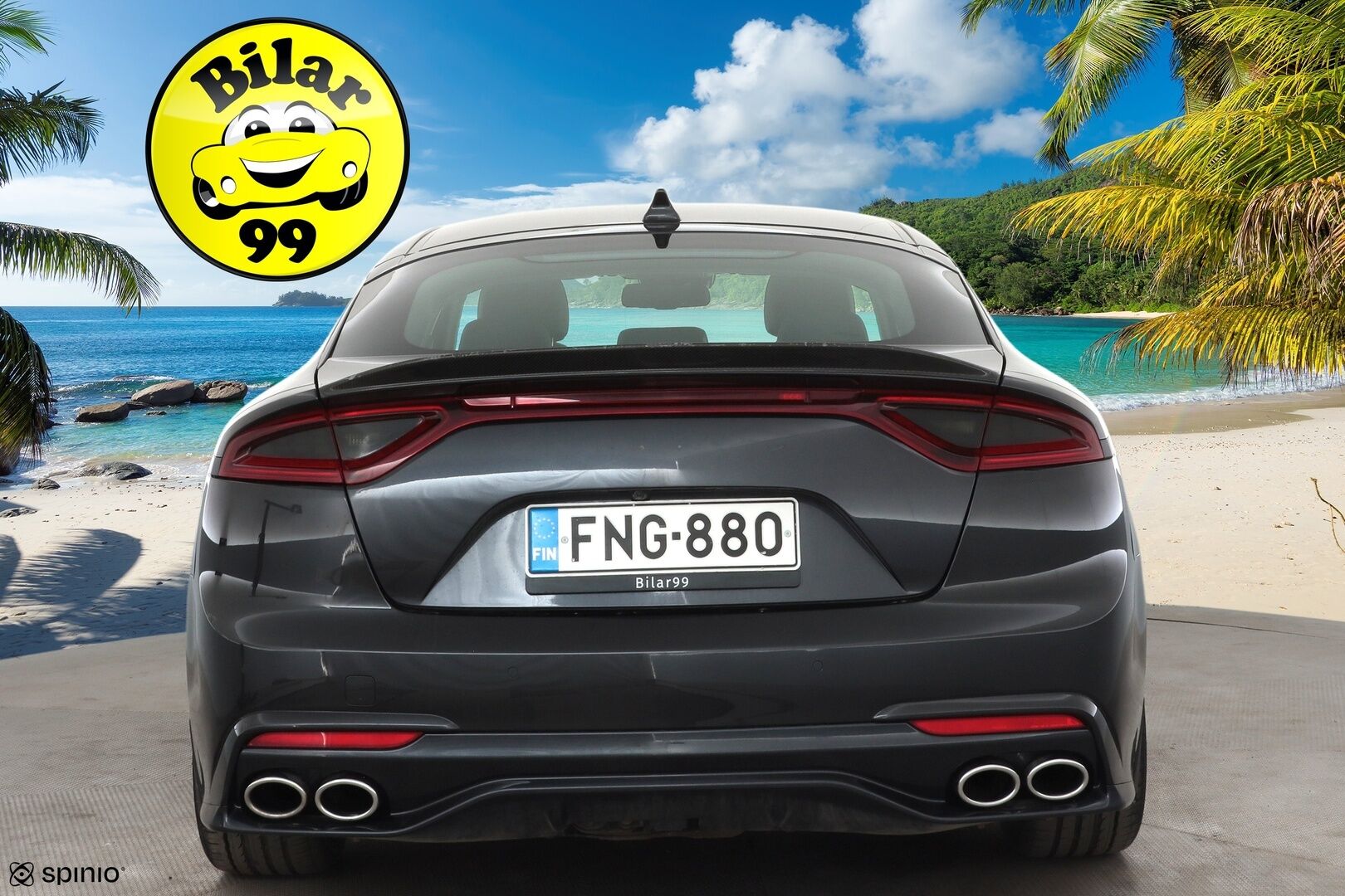 Kia Stinger 2018 2,0 T-GDI RWD Business Premium A/T * ACC / HUD / H&K / Ilmastoidut nahat / LED / Koukku / Lohko / P.kamera / Keyless * - Suomi-auto / Kahdet renkaat aluvanteilla