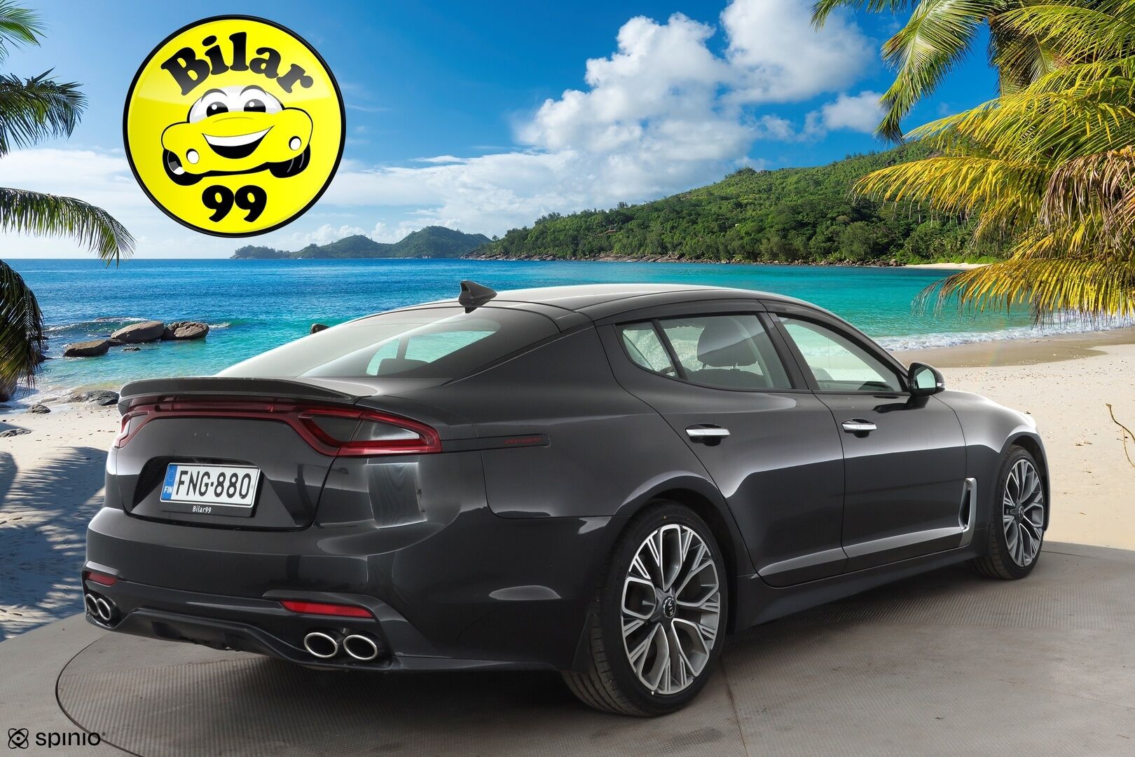 Kia Stinger 2018 2,0 T-GDI RWD Business Premium A/T * ACC / HUD / H&K / Ilmastoidut nahat / LED / Koukku / Lohko / P.kamera / Keyless * - Suomi-auto / Kahdet renkaat aluvanteilla