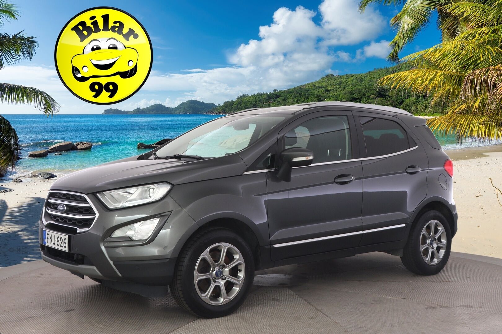 Ford Ecosport 2018 Ford Ecosport 1,0 EcoBoost 140hv M6 Titanium 5-ovinen / P-kamera / Apple&Android / Vakkari / Lohko / Puolinahat - Suomi-auto / 2x renkaat alumiinivanteilla / Edulliset käyttökustannukset