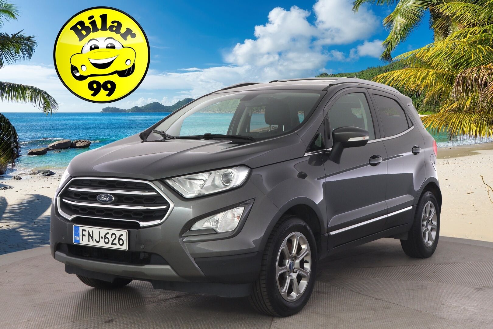 Ford Ecosport 2018 Ford Ecosport 1,0 EcoBoost 140hv M6 Titanium 5-ovinen / P-kamera / Apple&Android / Vakkari / Lohko / Puolinahat - Suomi-auto / 2x renkaat alumiinivanteilla / Edulliset käyttökustannukset
