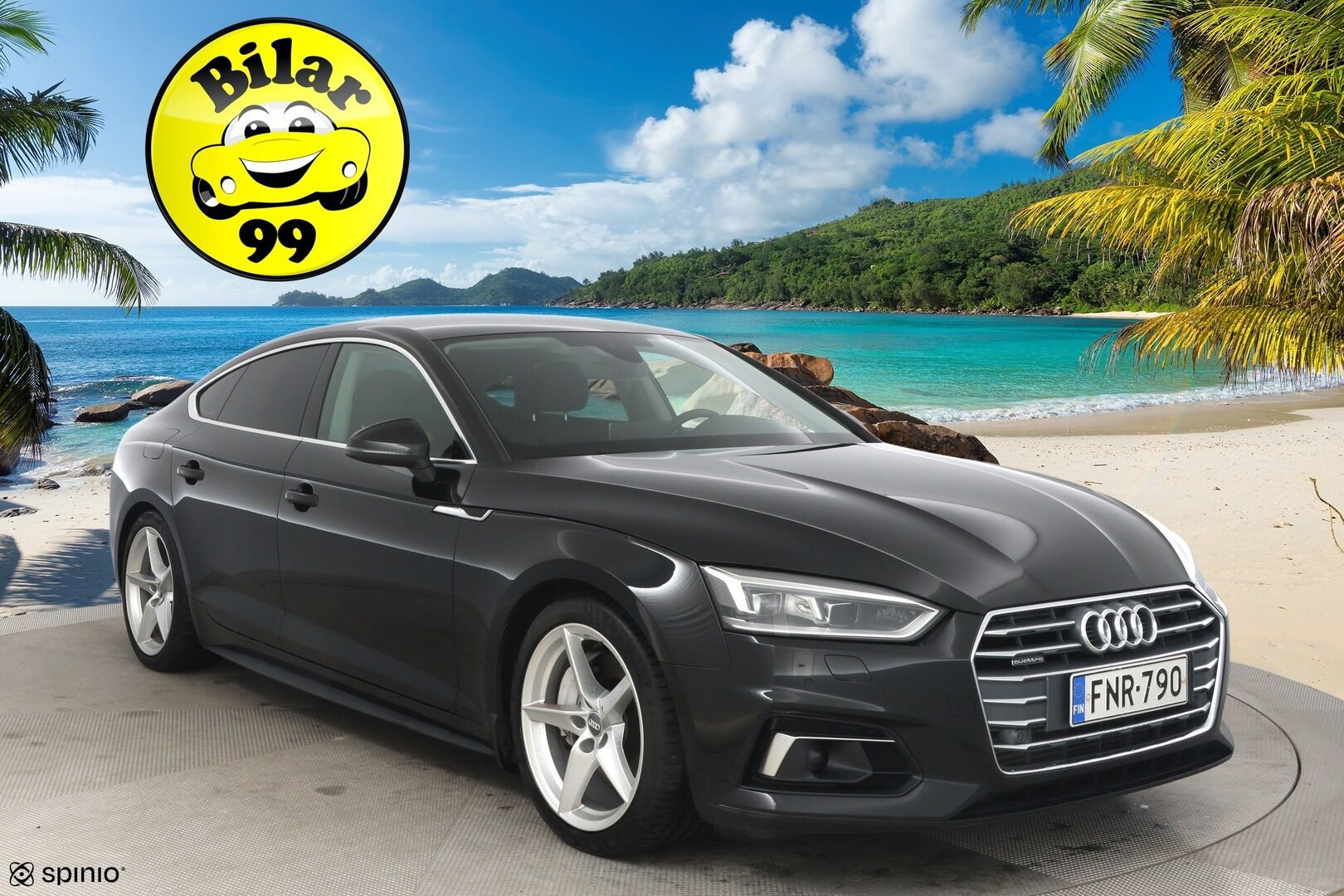 Audi A5 2019 Sportback Business Sport Comfort Edition 45 TFSI 180 kW MHEV quattro S tronic ** Webasto / Digimittaristo / Koukku ** - Suomi-auto / ACC / Sporttipenkit / Sähkökontti / 2x renkaat ja vanteet