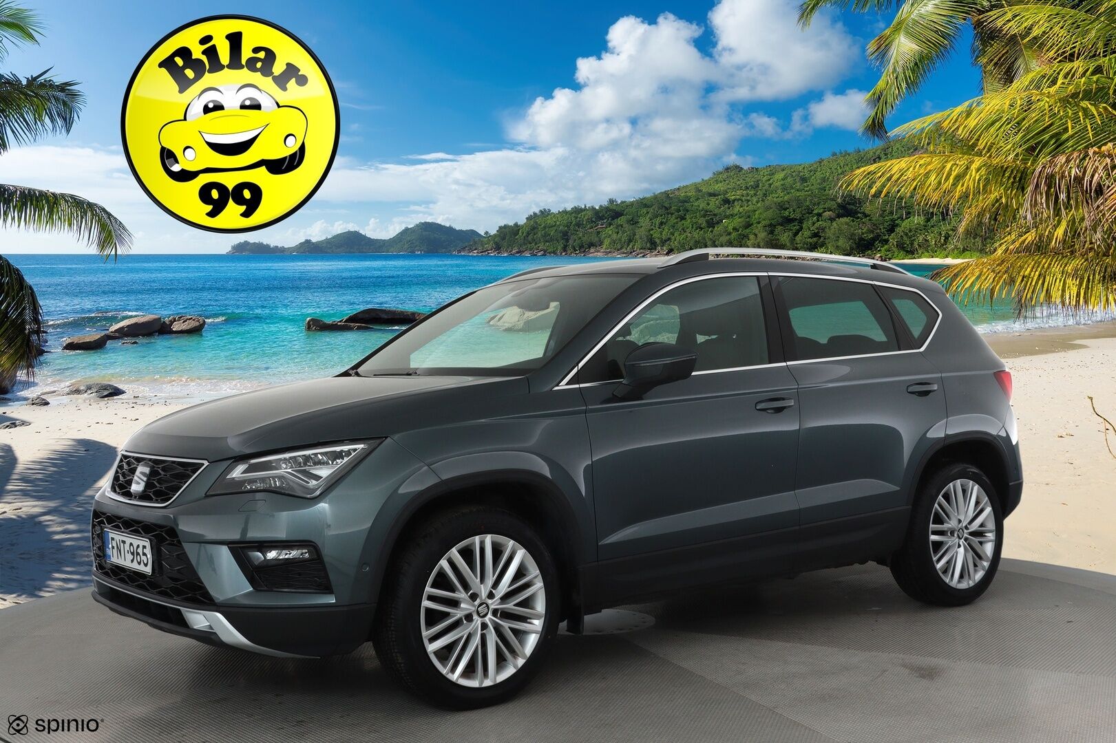 Seat Ateca 2019 1,5 TSI 150 EVO Xcellence DSG **Adapt.vakkari / P.kamera / LED / Koukku / Webasto / Navi / KeylessGo** - Suomi-auto / Kahdet renkaat aluvanteilla 
