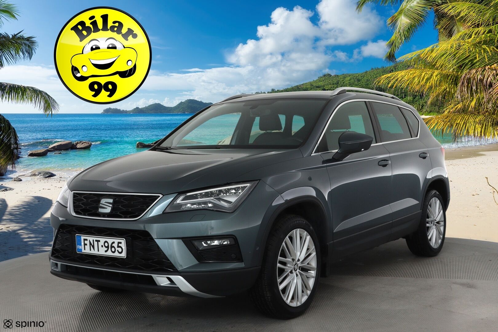 Seat Ateca 2019 1,5 TSI 150 EVO Xcellence DSG **Adapt.vakkari / P.kamera / LED / Koukku / Webasto / Navi / KeylessGo** - Suomi-auto / Kahdet renkaat aluvanteilla 