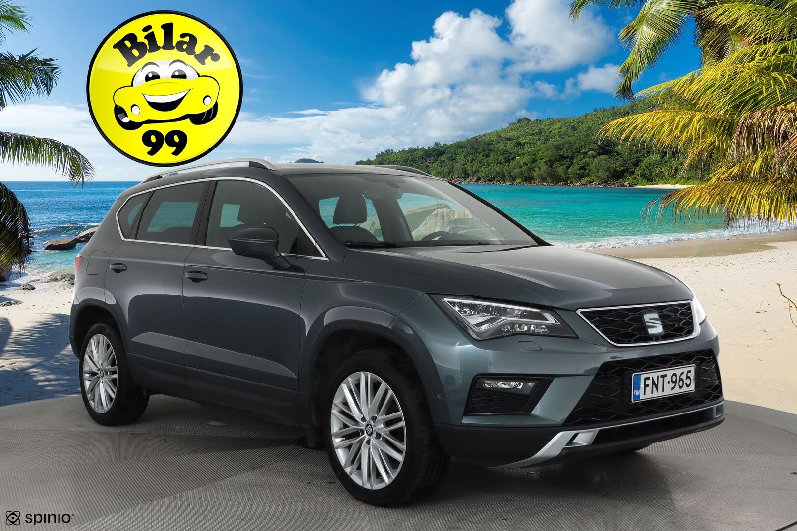 Seat Ateca 2019 1,5 TSI 150 EVO Xcellence DSG **Adapt.vakkari / P.kamera / LED / Koukku / Webasto / Navi / KeylessGo** - Suomi-auto / Kahdet renkaat aluvanteilla 