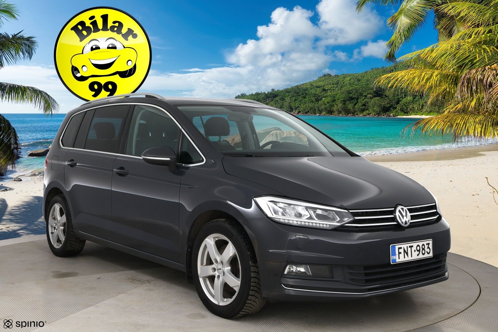 Volkswagen Touran 2019 Highline 1,6 TDI SCR 85 kW (115 hv) DSG-automaatti / ACC / LED / Lohkolämmitin / Tutkat / Koukku / 7P - Suomi-auto / Hihna vaihdettu 06/2025 