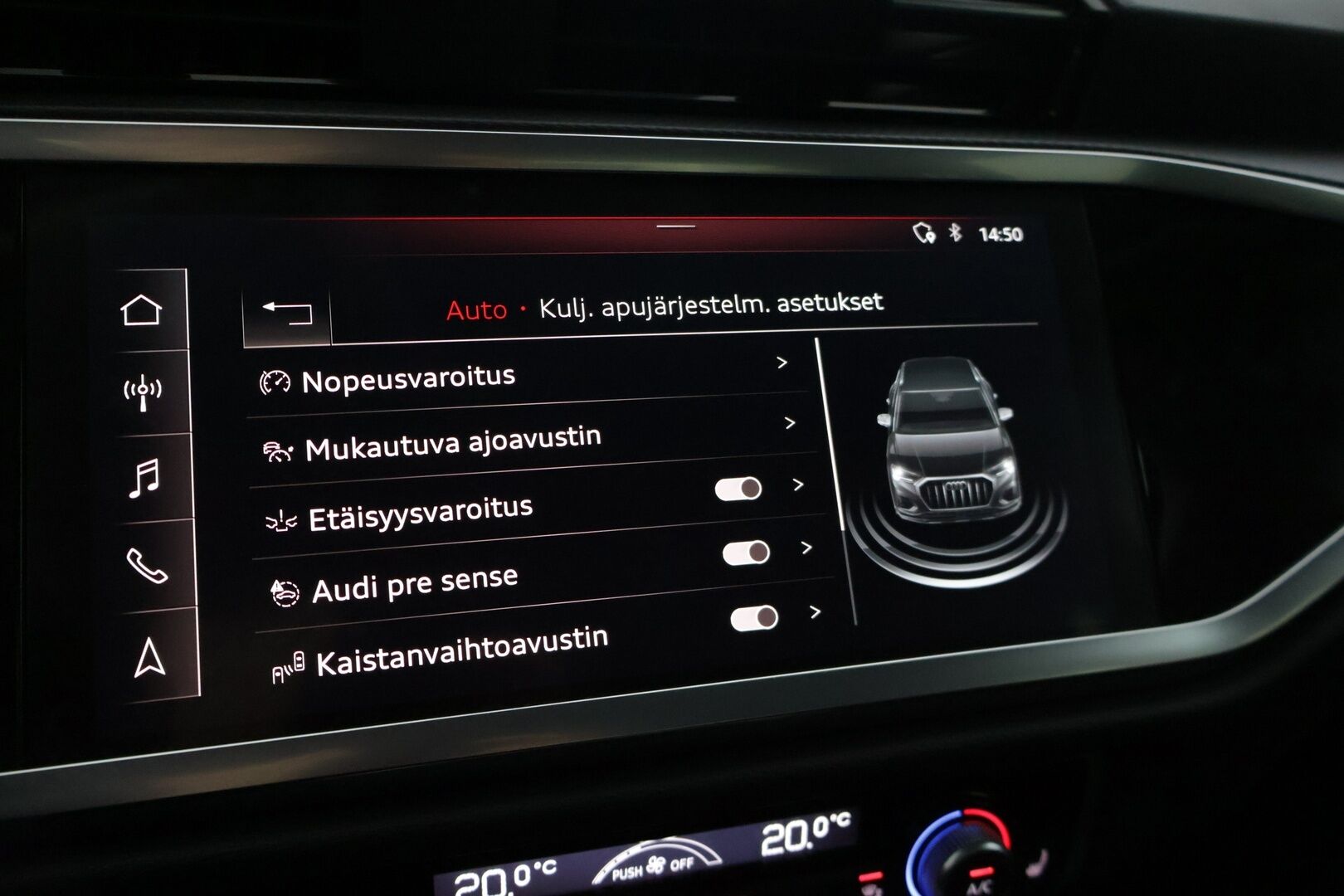 Audi Q3 2019 Launch Edition Business Advanced 40 TDI 140kW quattro S tronic / Adapt. Cruise / Webasto / Digimittaristo / AppleCarplay / Peruutuskamera - * Suomi.auto / Webasto / Parempi 40TDI / Peruutuskamera / Alle.taittuva koukku / Facelift *