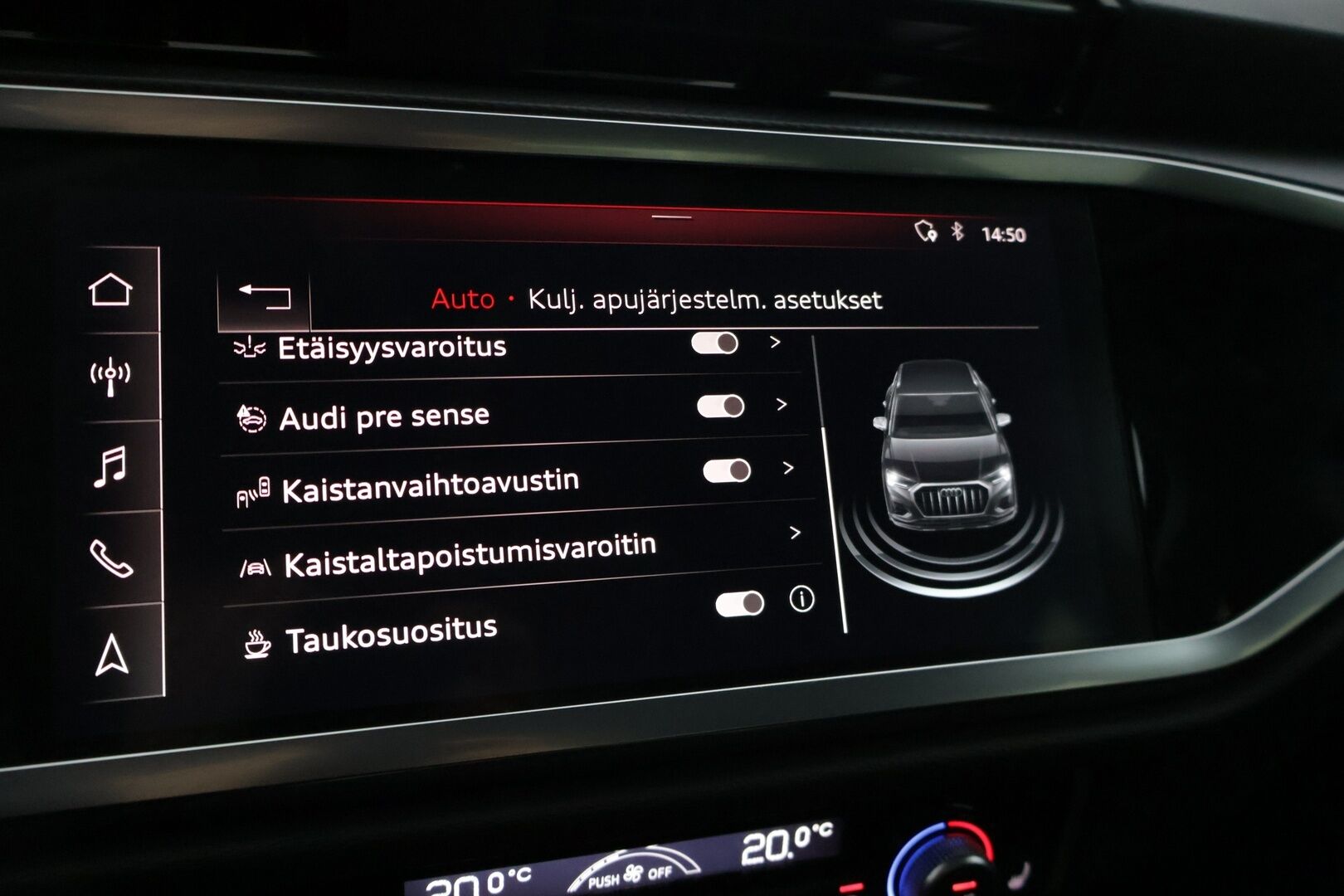 Audi Q3 2019 Launch Edition Business Advanced 40 TDI 140kW quattro S tronic / Adapt. Cruise / Webasto / Digimittaristo / AppleCarplay / Peruutuskamera - * Suomi.auto / Webasto / Parempi 40TDI / Peruutuskamera / Alle.taittuva koukku / Facelift *