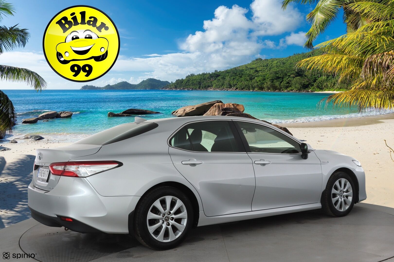 Toyota Camry 2019 2,5 Hybrid Active * ACC / Kaistavahti / Lohko+Sisä / Navi / LED / P.Kamera / Keyless / Sähköpenkit / Nahat * - Suomi-auto / Kahdet renkaat aluvanteilla / Juuri katsastettu - HULLUT AVAJAISHULINAT KORKOTARJOUS 3,29 %