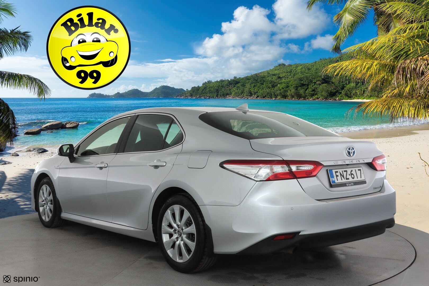 Toyota Camry 2019 2,5 Hybrid Active * ACC / Kaistavahti / Lohko+Sisä / Navi / LED / P.Kamera / Keyless / Sähköpenkit / Nahat * - Suomi-auto / Kahdet renkaat aluvanteilla / Juuri katsastettu - HULLUT AVAJAISHULINAT KORKOTARJOUS 3,29 %