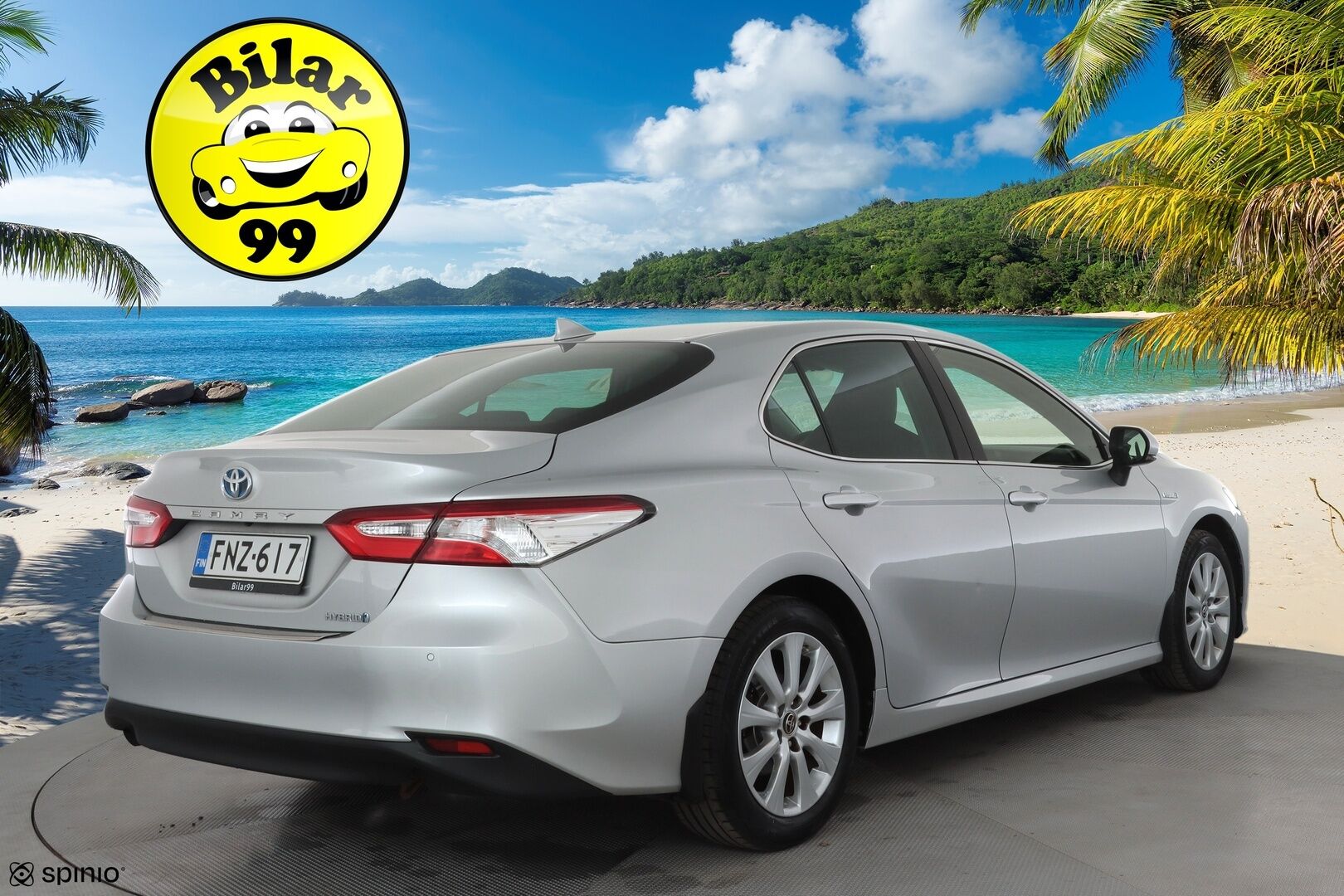 Toyota Camry 2019 2,5 Hybrid Active * ACC / Kaistavahti / Lohko+Sisä / Navi / LED / P.Kamera / Keyless / Sähköpenkit / Nahat * - Suomi-auto / Kahdet renkaat aluvanteilla / Juuri katsastettu - HULLUT AVAJAISHULINAT KORKOTARJOUS 3,29 %