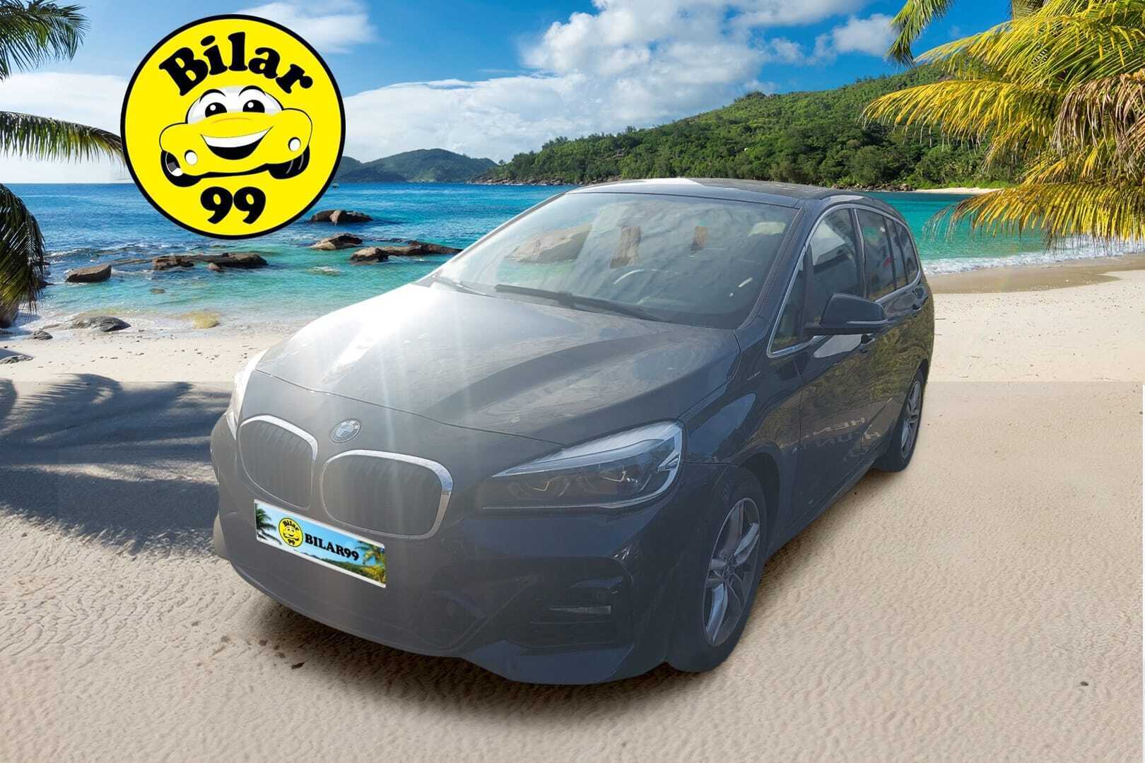 BMW 218 2020 F46 Gran Tourer 218i A Business M Sport - *Suomi-auto | 7-Paikkainen |Peruutuskamera | HUD | LED | Vetokoukku | Urheiluistuimet edessä | Puolinahat | Prof.navi | 2x renkaat & vanteet*